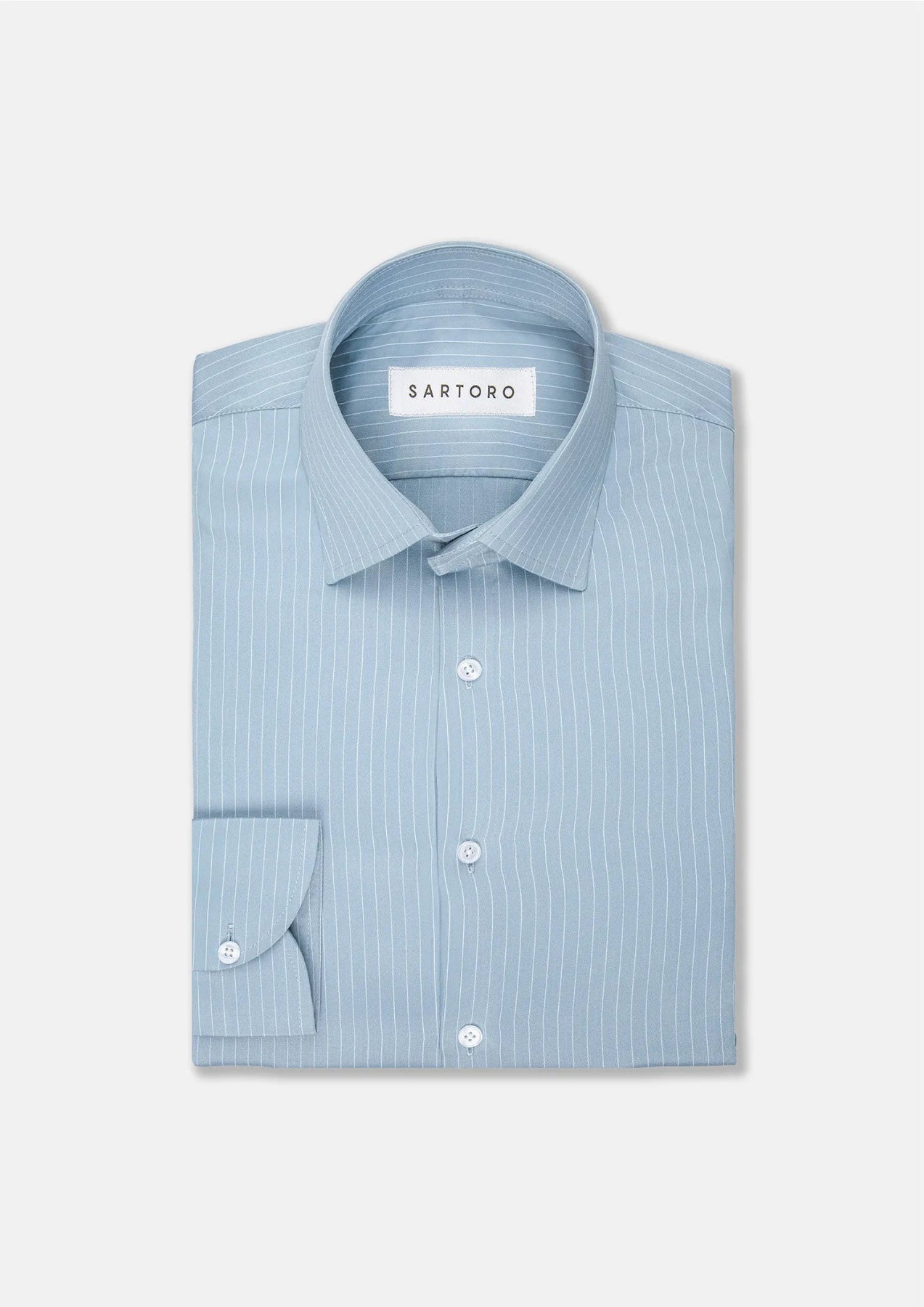 Baby Blue Bamboo Shirt - SARTORO364