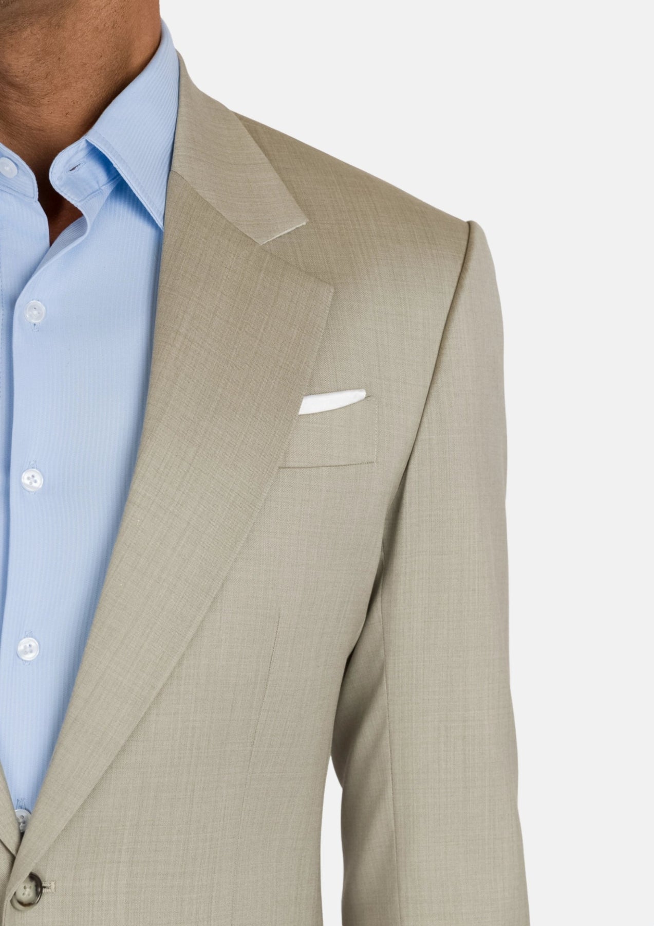 Beige Sandstone Italian Wool Jacket