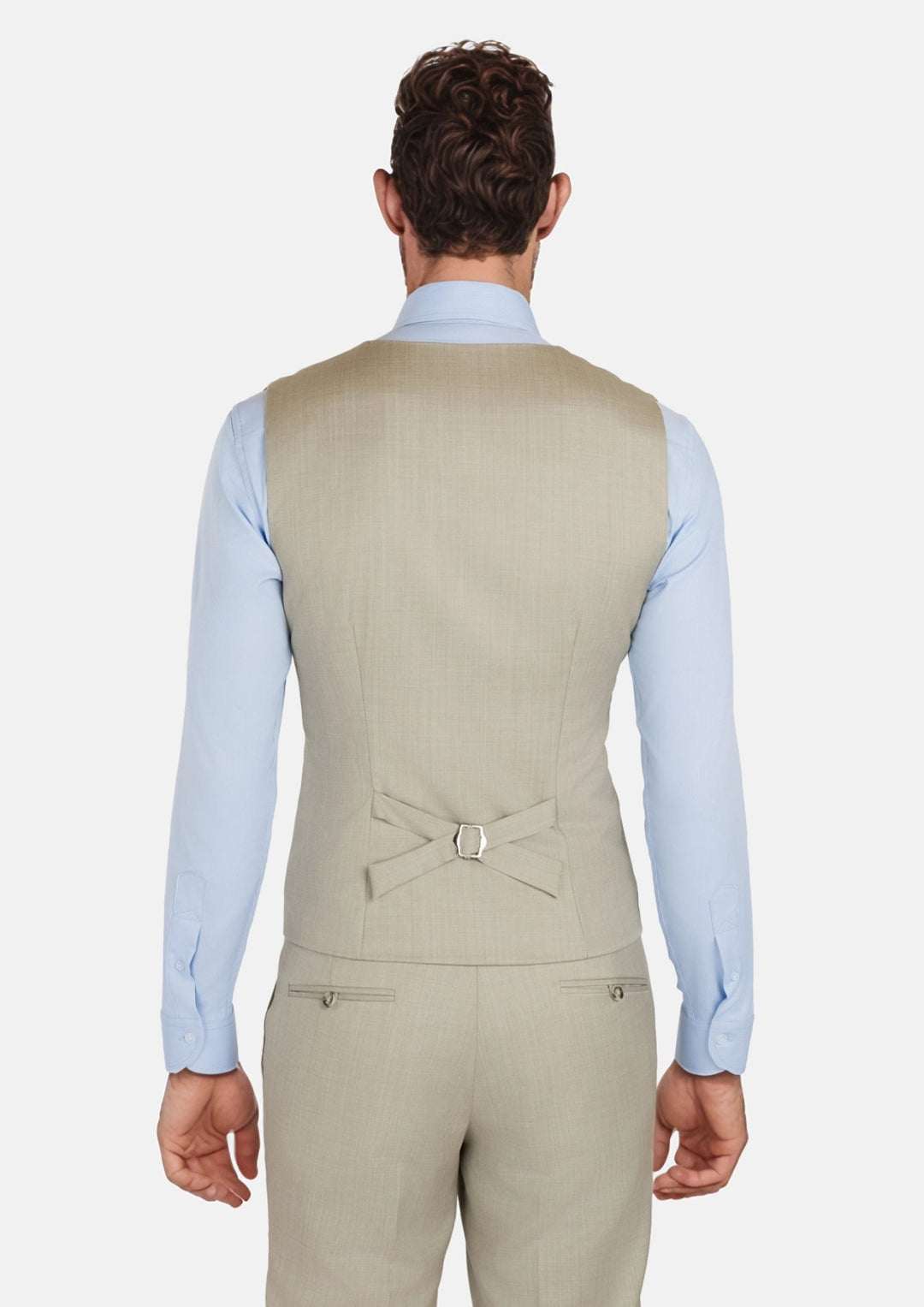 Beige Sandstone Italian Wool Vest - SARTORO