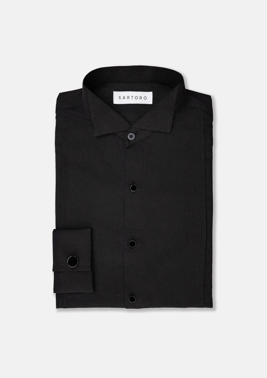 Black Bamboo Tuxedo Shirt - SARTORO