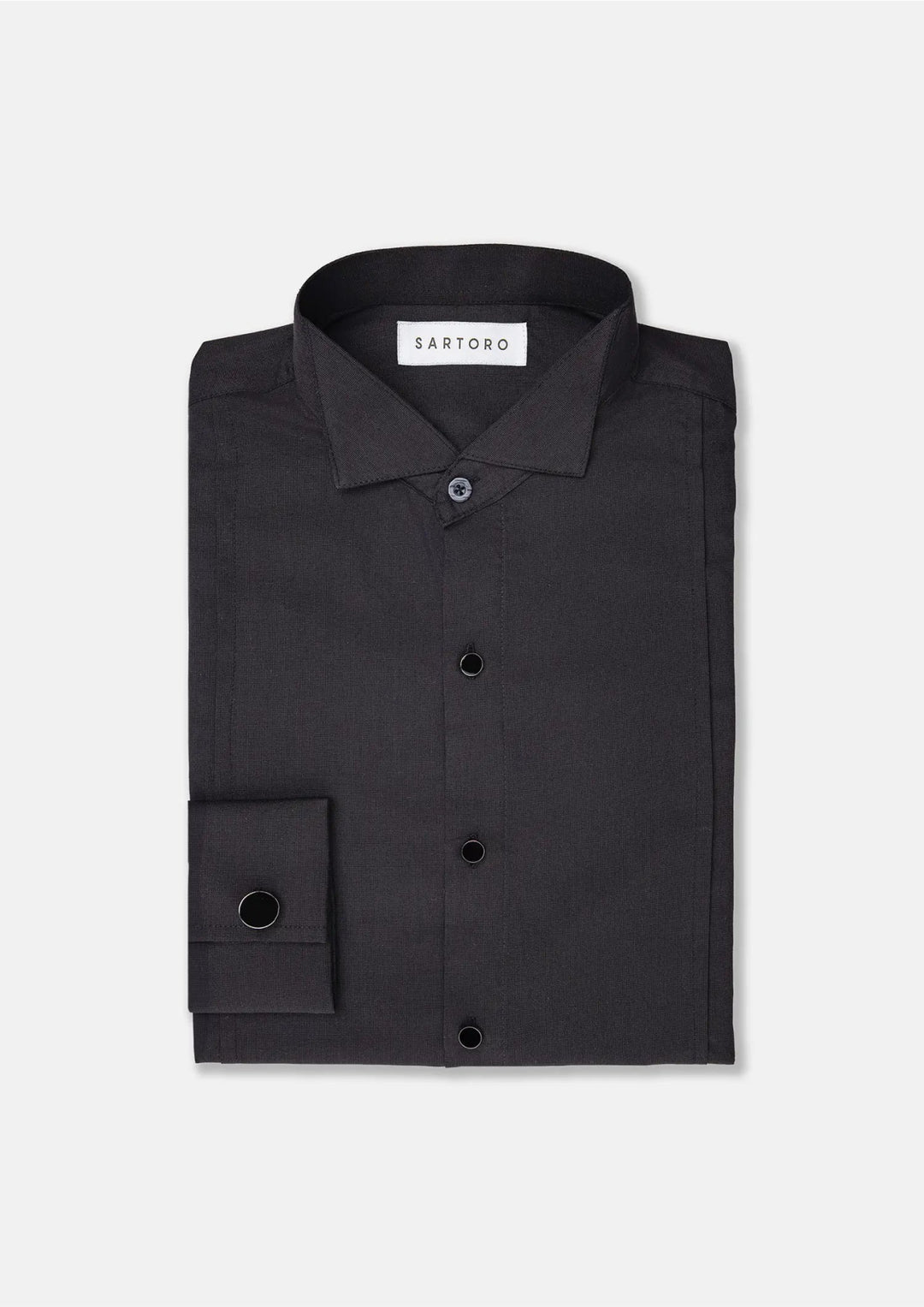 Black Bamboo Tuxedo Shirt - SARTORO