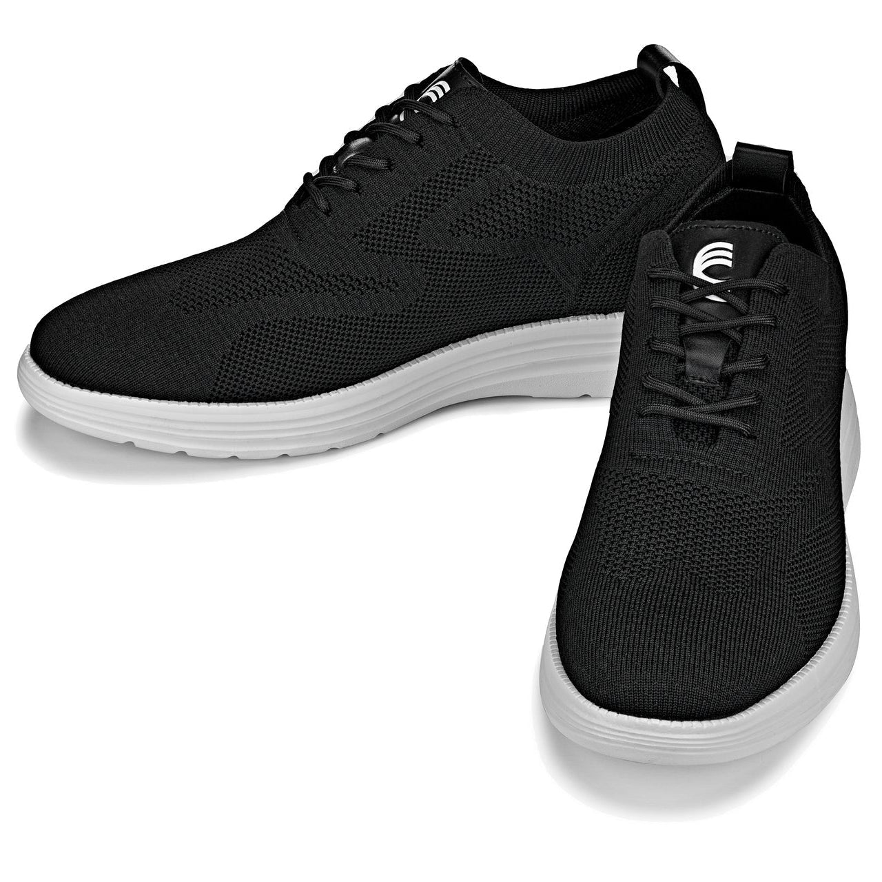 Black Lace Up Casual Walker - 2482
