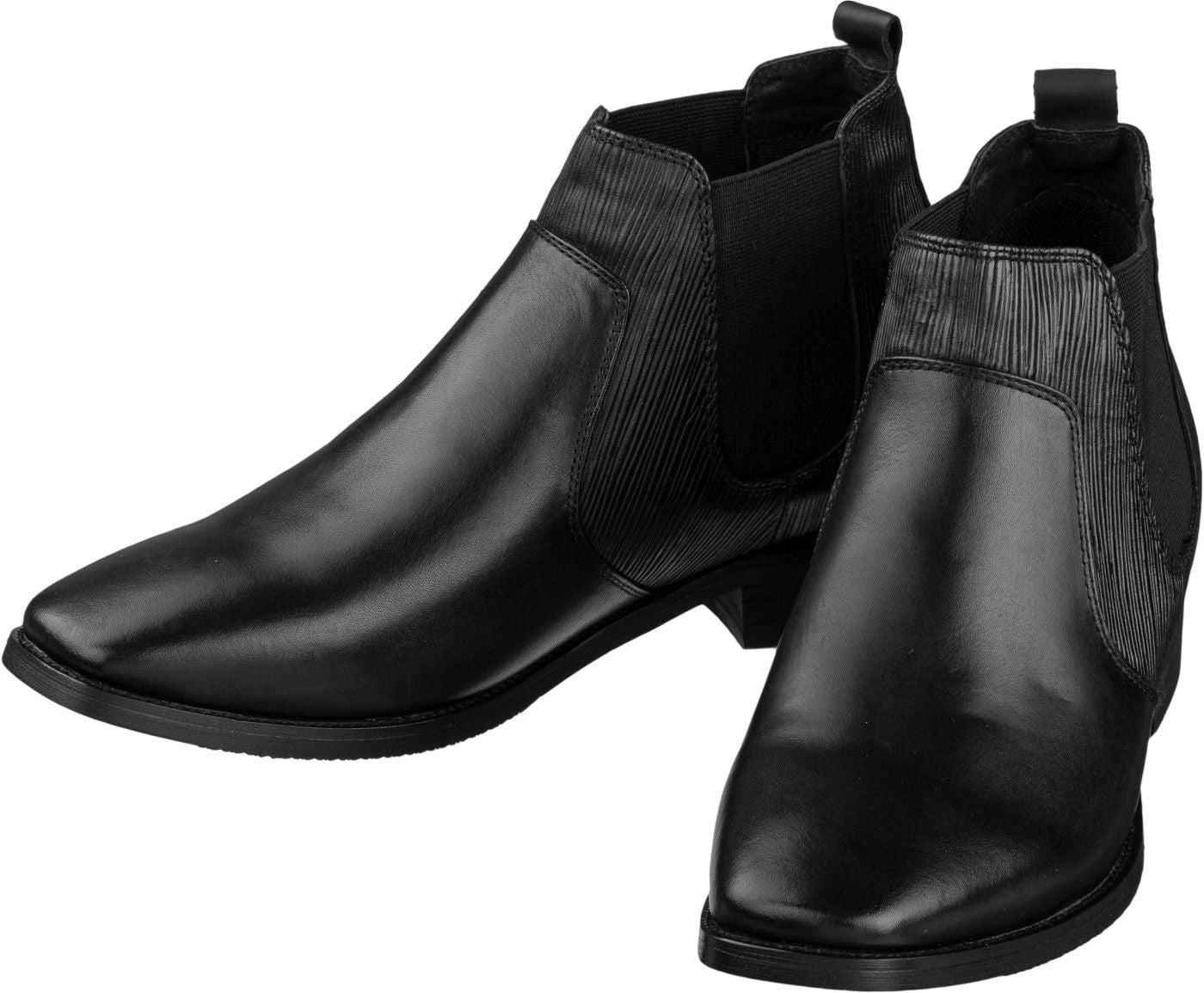 Black Leather Chelsea Boots - 3 Inches - SARTORO208
