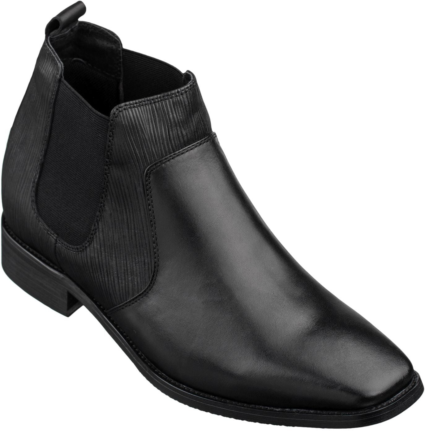 Black Leather Chelsea Boots - 3 Inches - SARTORO265