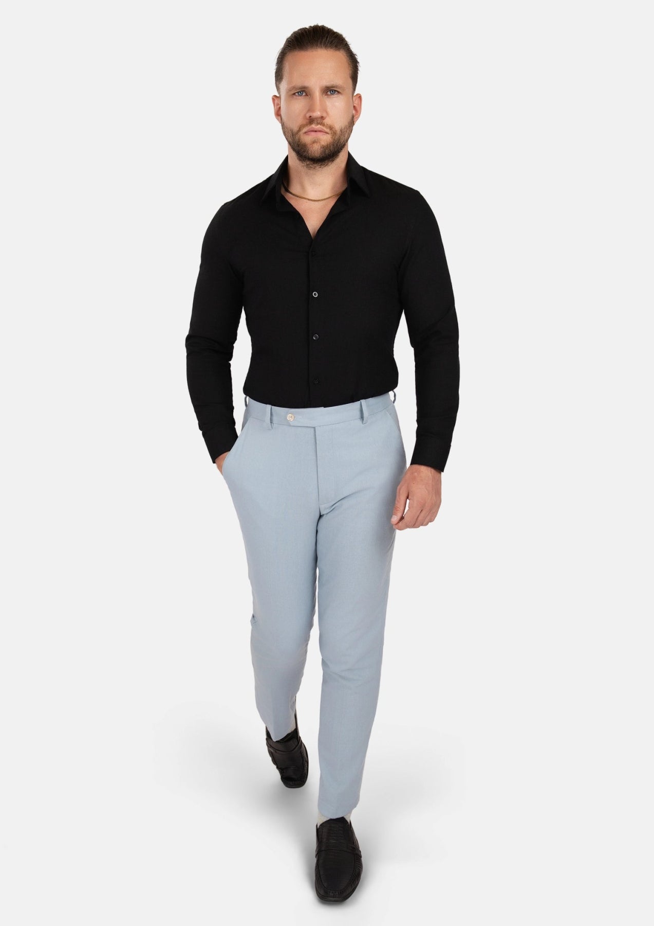 Black Linen Blend Shirt