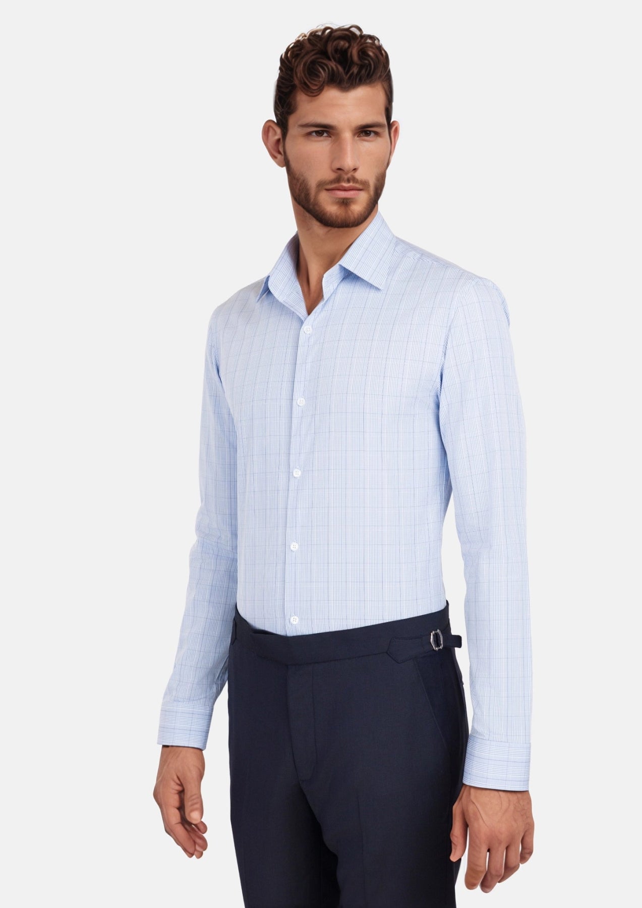 Breeze Blue Glen Check Shirt