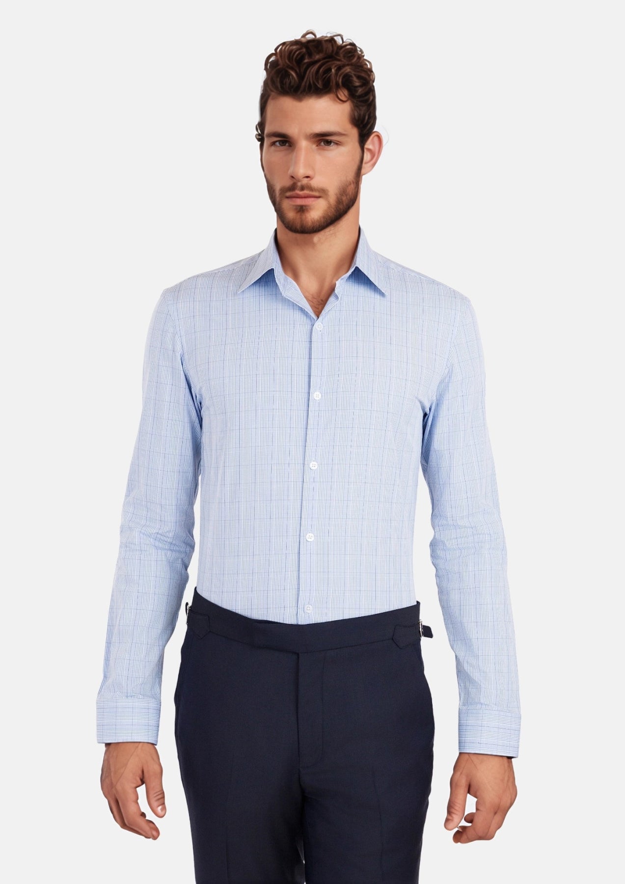 Breeze Blue Glen Check Shirt