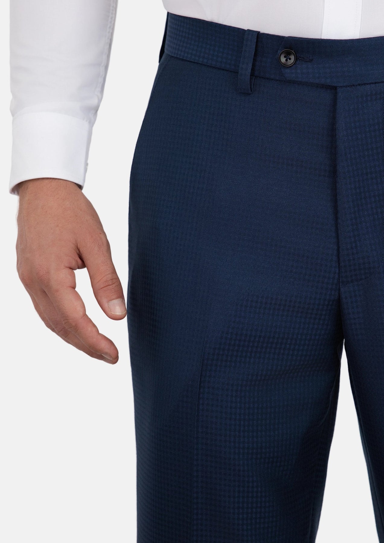 Blue Microcheck Pants - SARTORO488