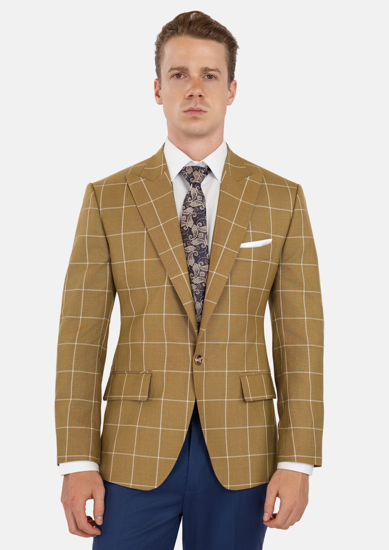 Bowery Gold Windowpane Jacket - SARTORO496