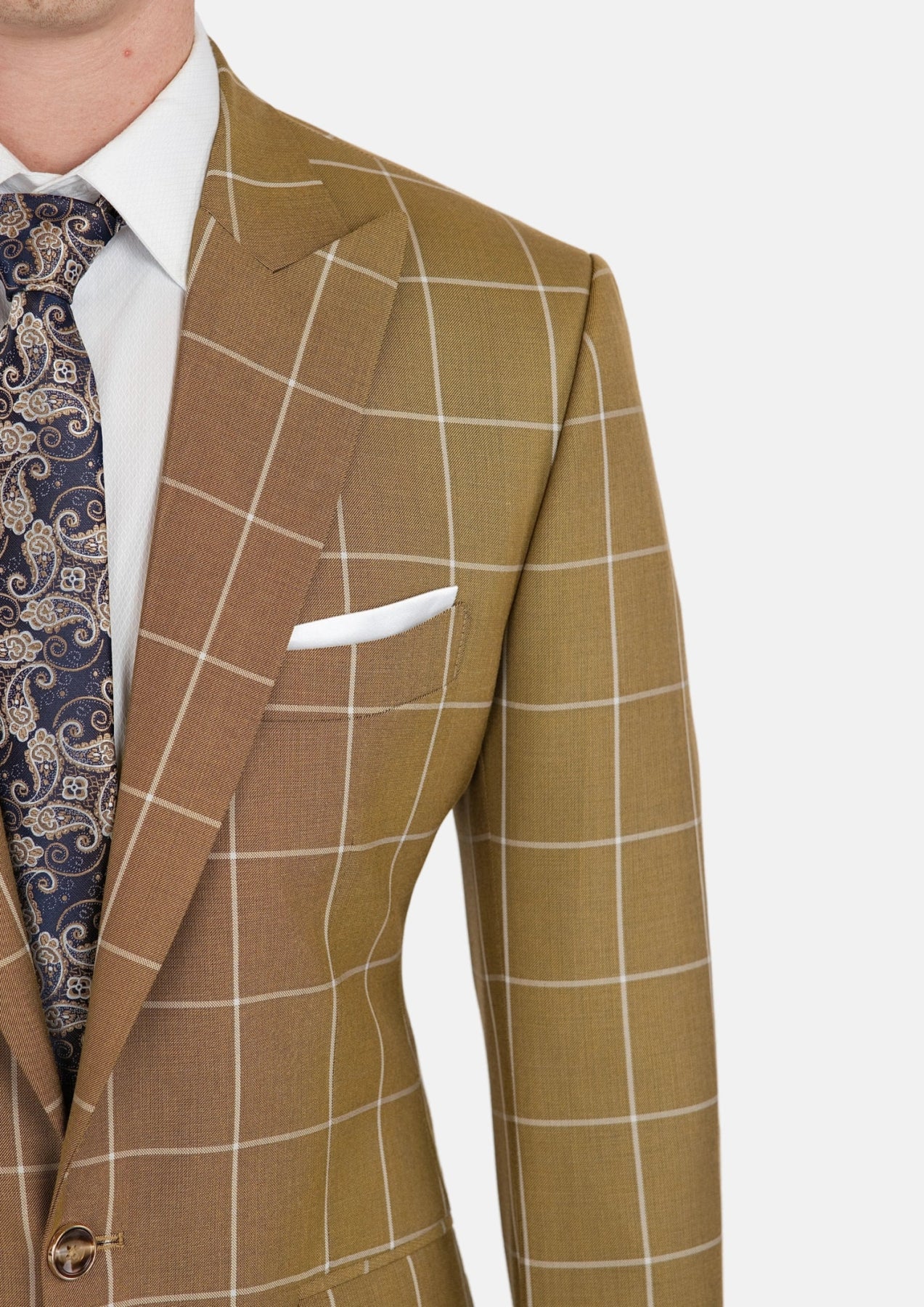 Bowery Gold Windowpane Suit - SARTORO817