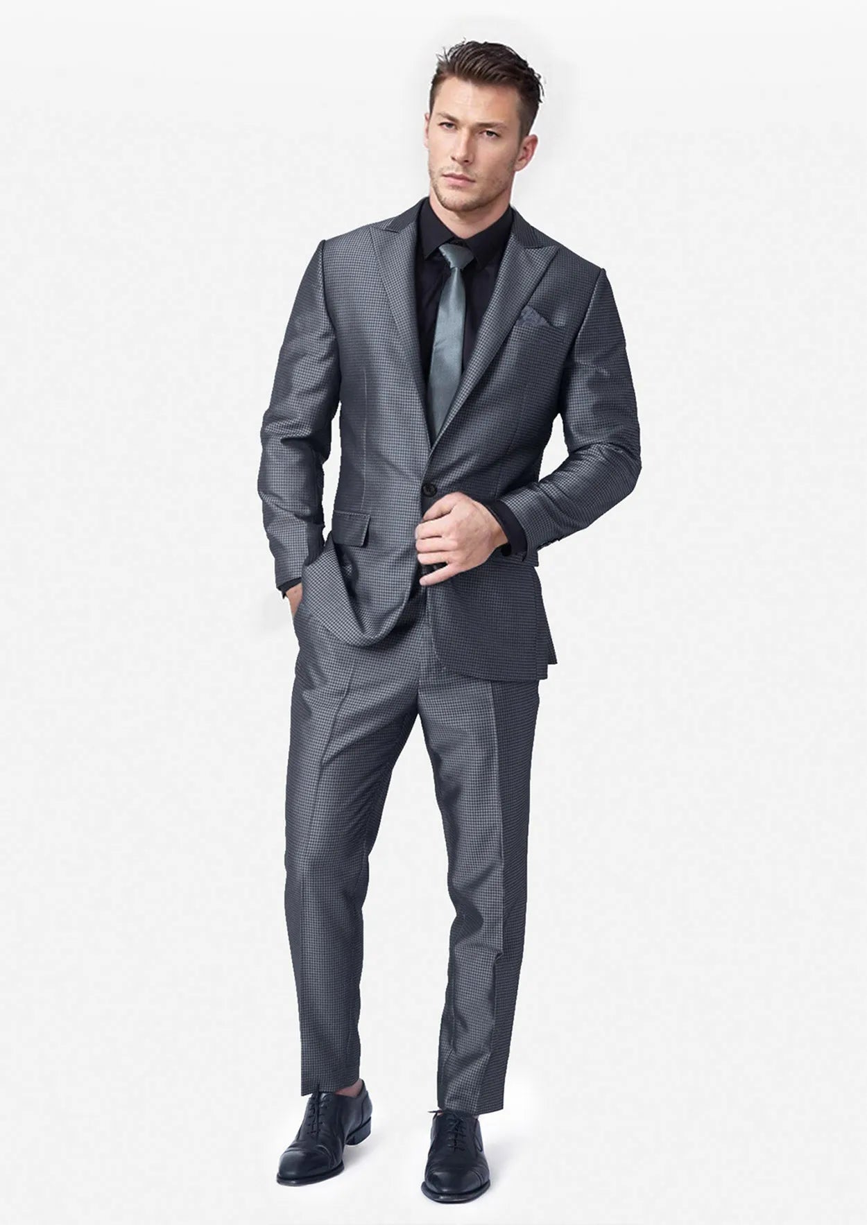 Bowery Grey Microcheck Suit - SARTORO