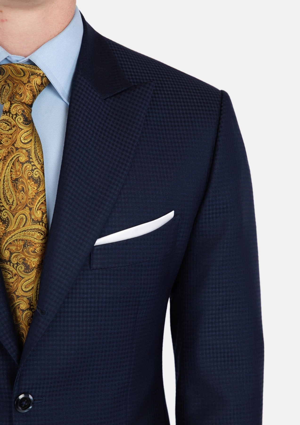 Broadway Navy Microcheck Suit