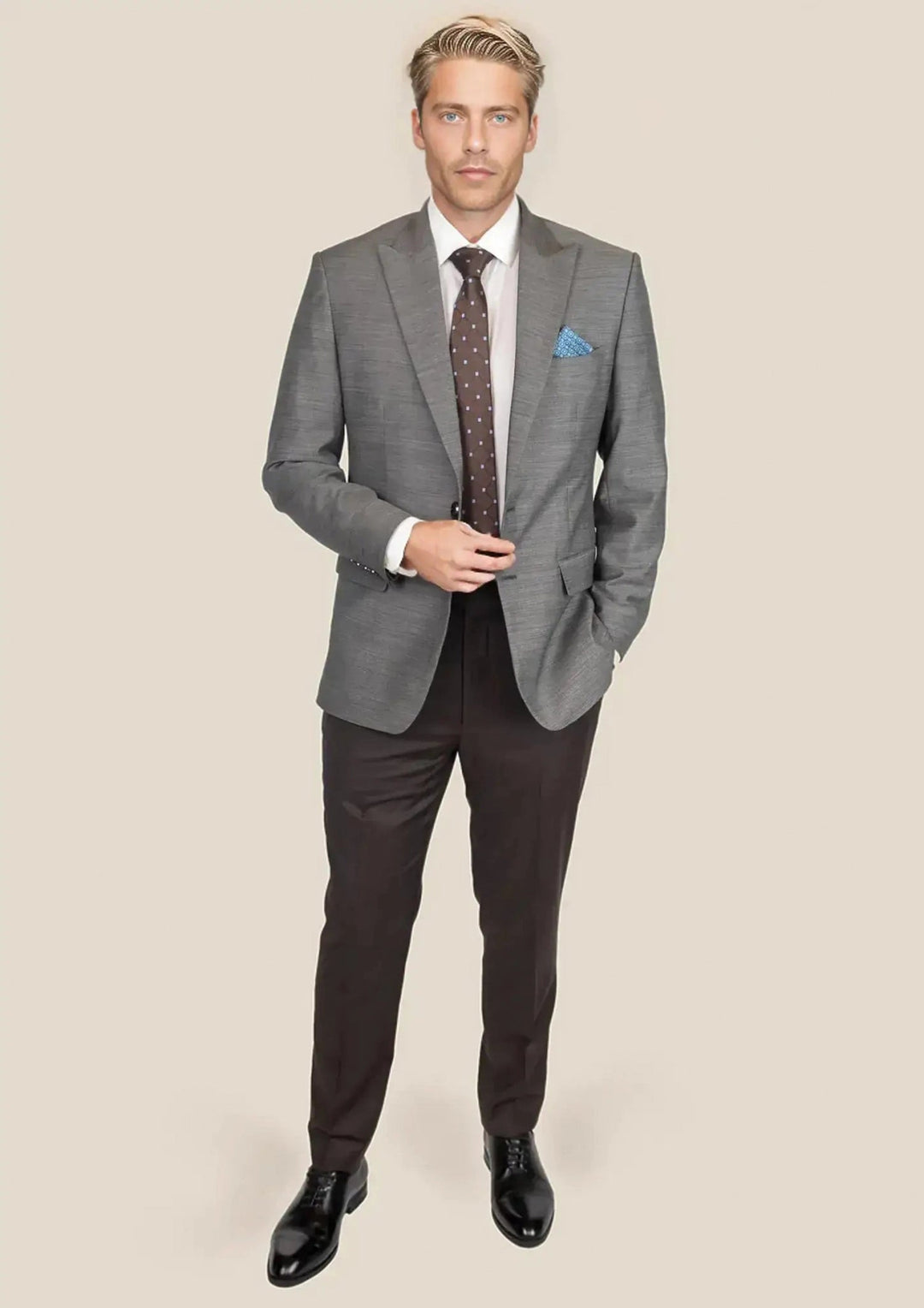 Bryant Granite Grey Birdseye Jacket - SARTORO