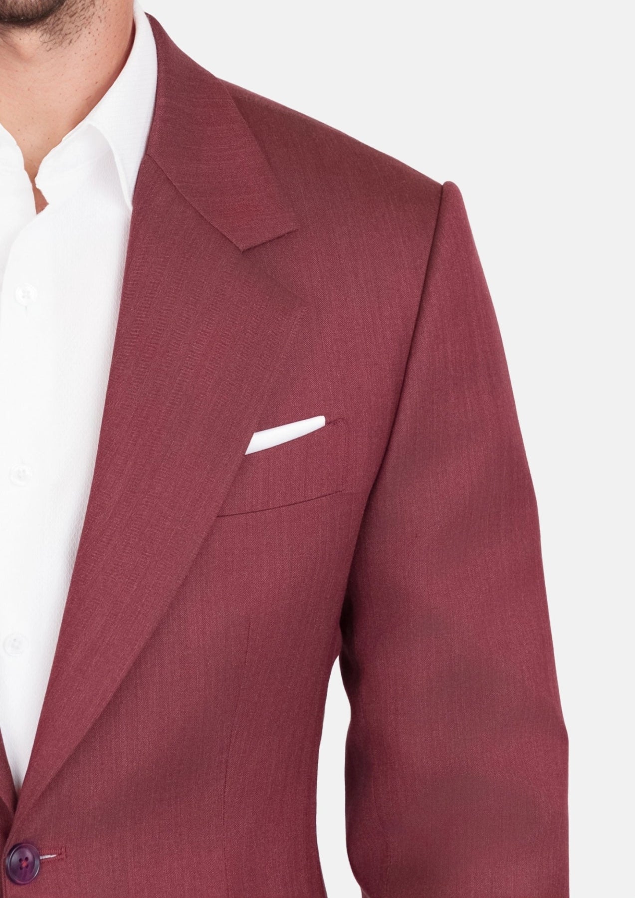 Burgundy Herringbone Ellis Jacket - SARTORO888