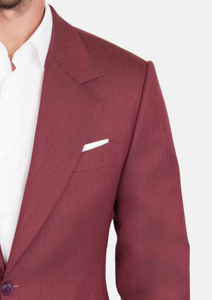 Burgundy Herringbone Ellis Jacket - SARTORO