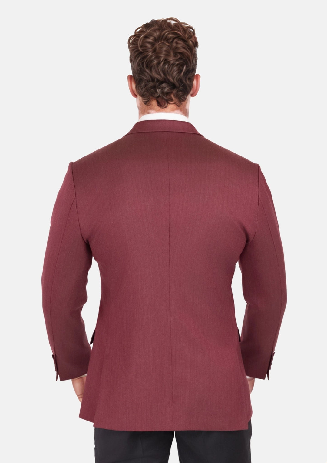 Burgundy Herringbone Ellis Jacket - SARTORO