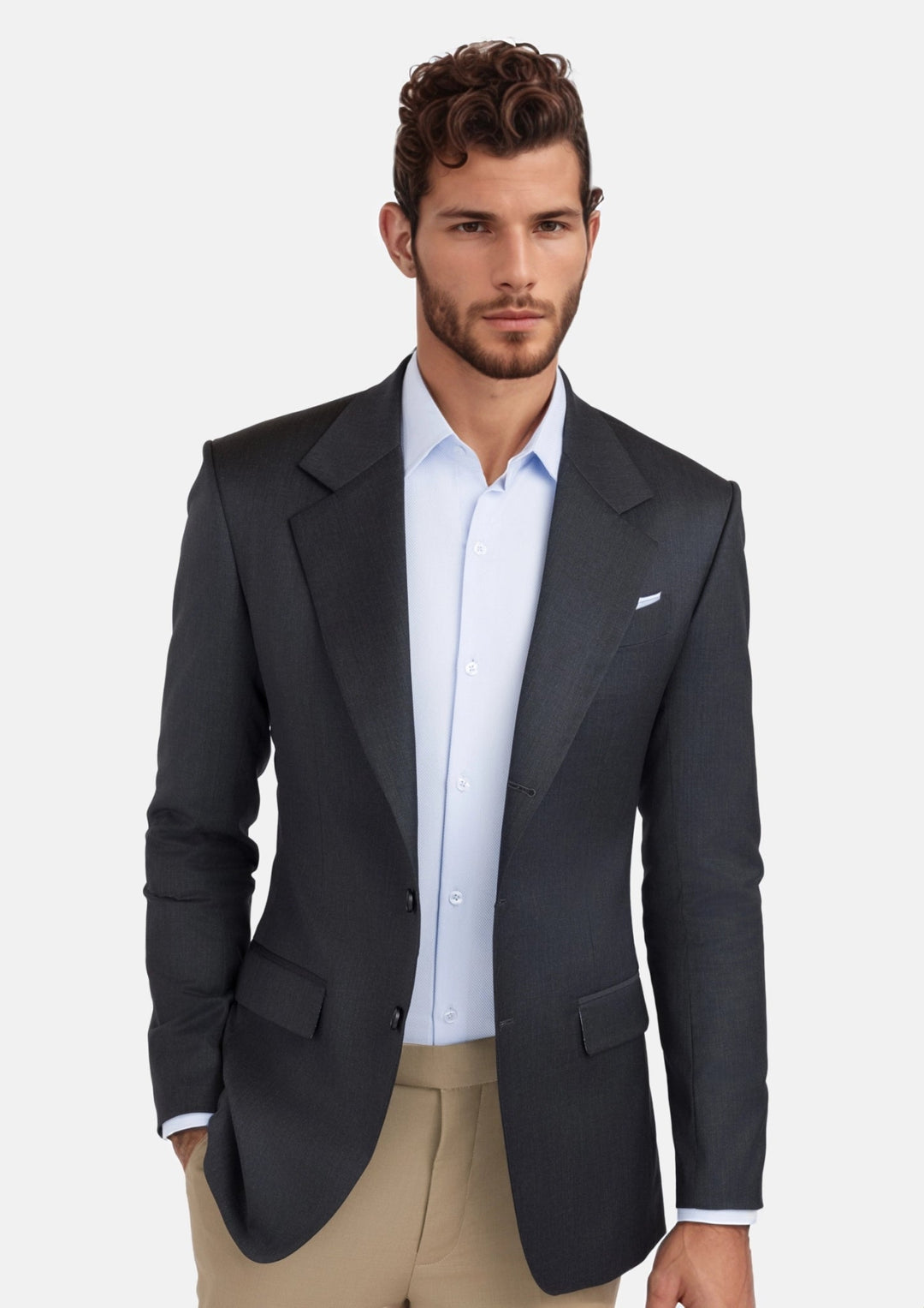 Charcoal Grey Performance Stretch Jacket - SARTORO