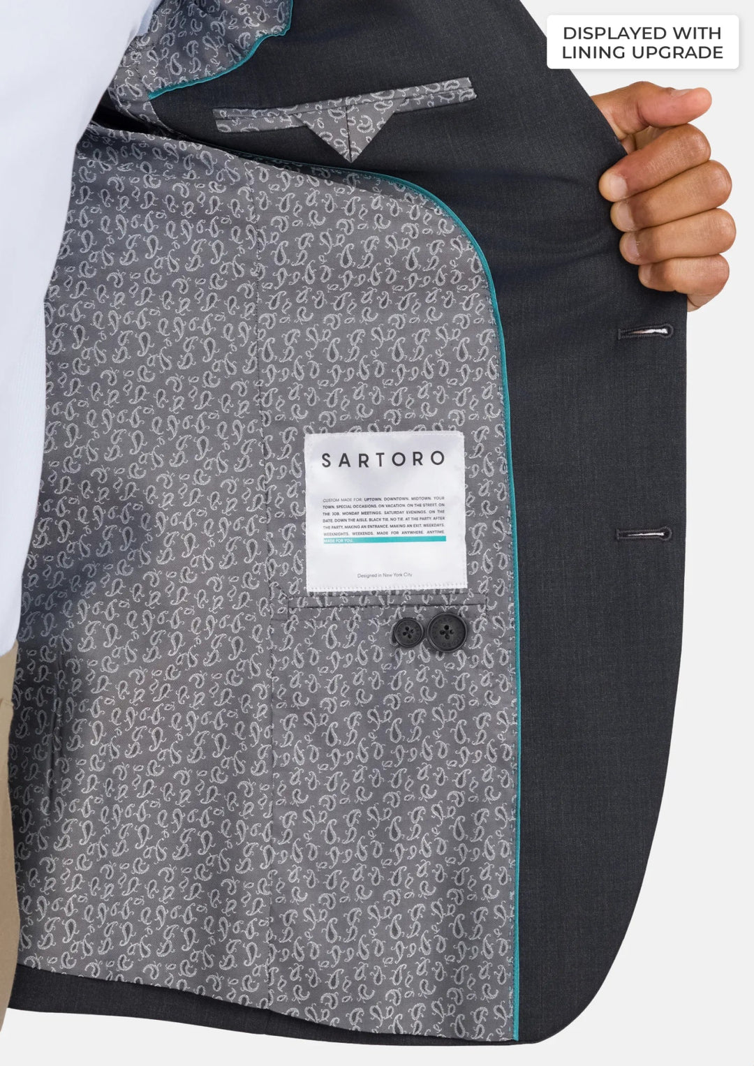 Charcoal Grey Performance Stretch Jacket - SARTORO