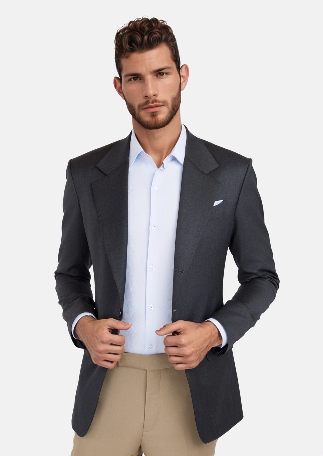 Charcoal Grey Performance Stretch Jacket - SARTORO