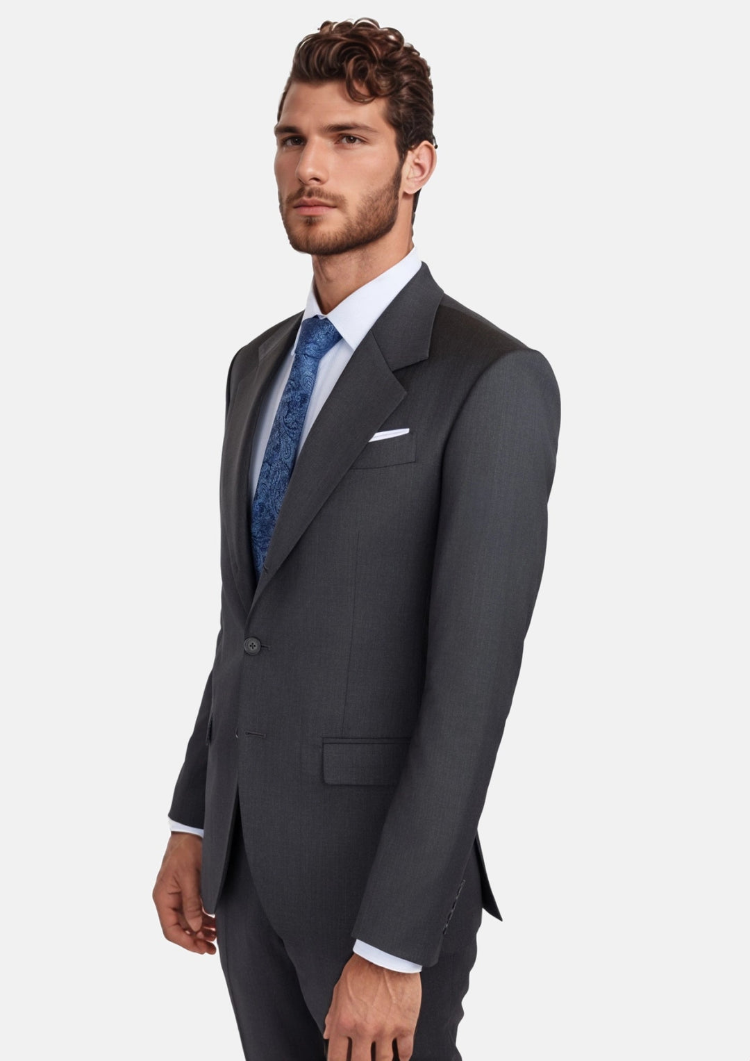 Charcoal Grey Performance Stretch Suit - SARTORO