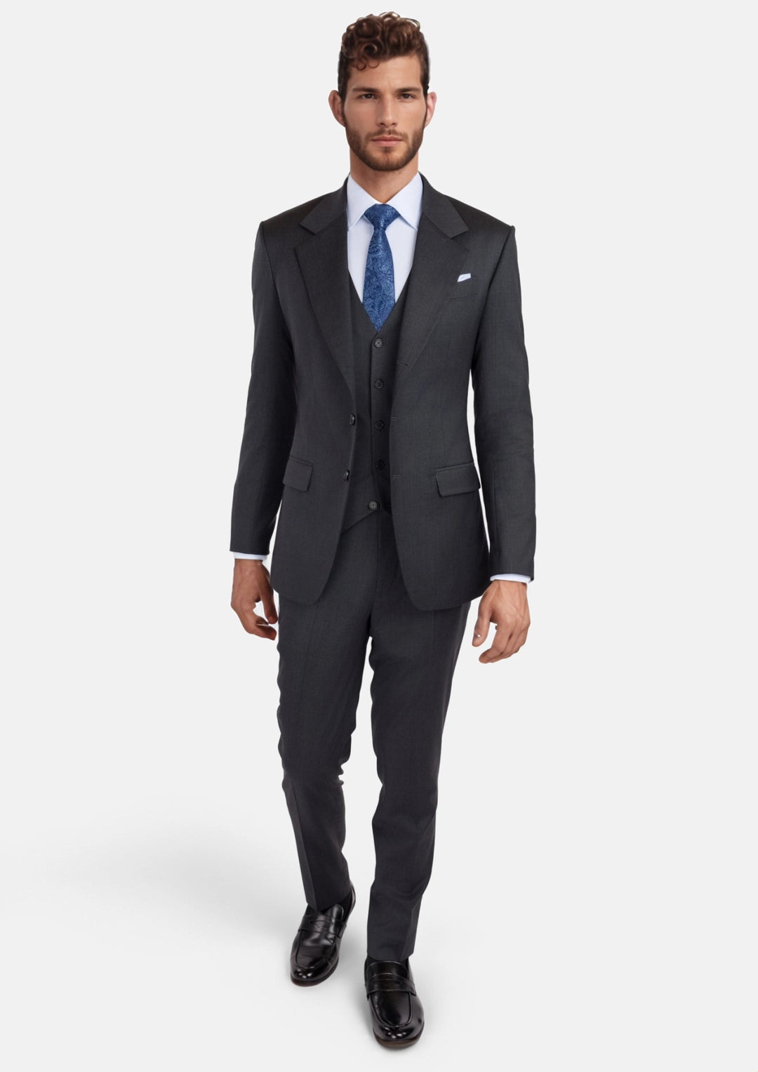 Charcoal Grey Performance Stretch Suit - SARTORO