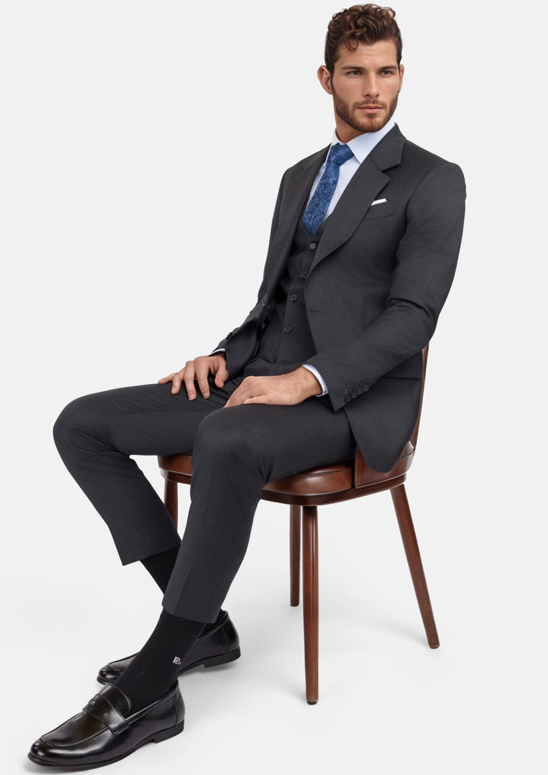 Charcoal Grey Performance Stretch Suit - SARTORO