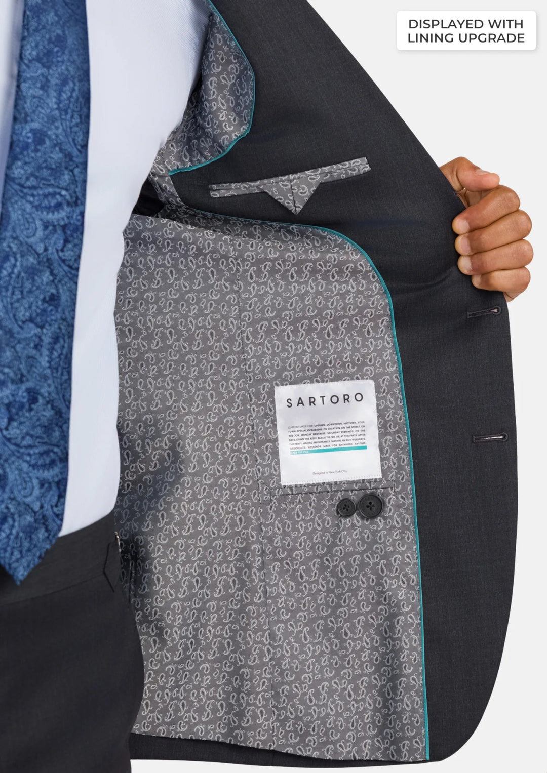 Charcoal Grey Performance Stretch Suit - SARTORO