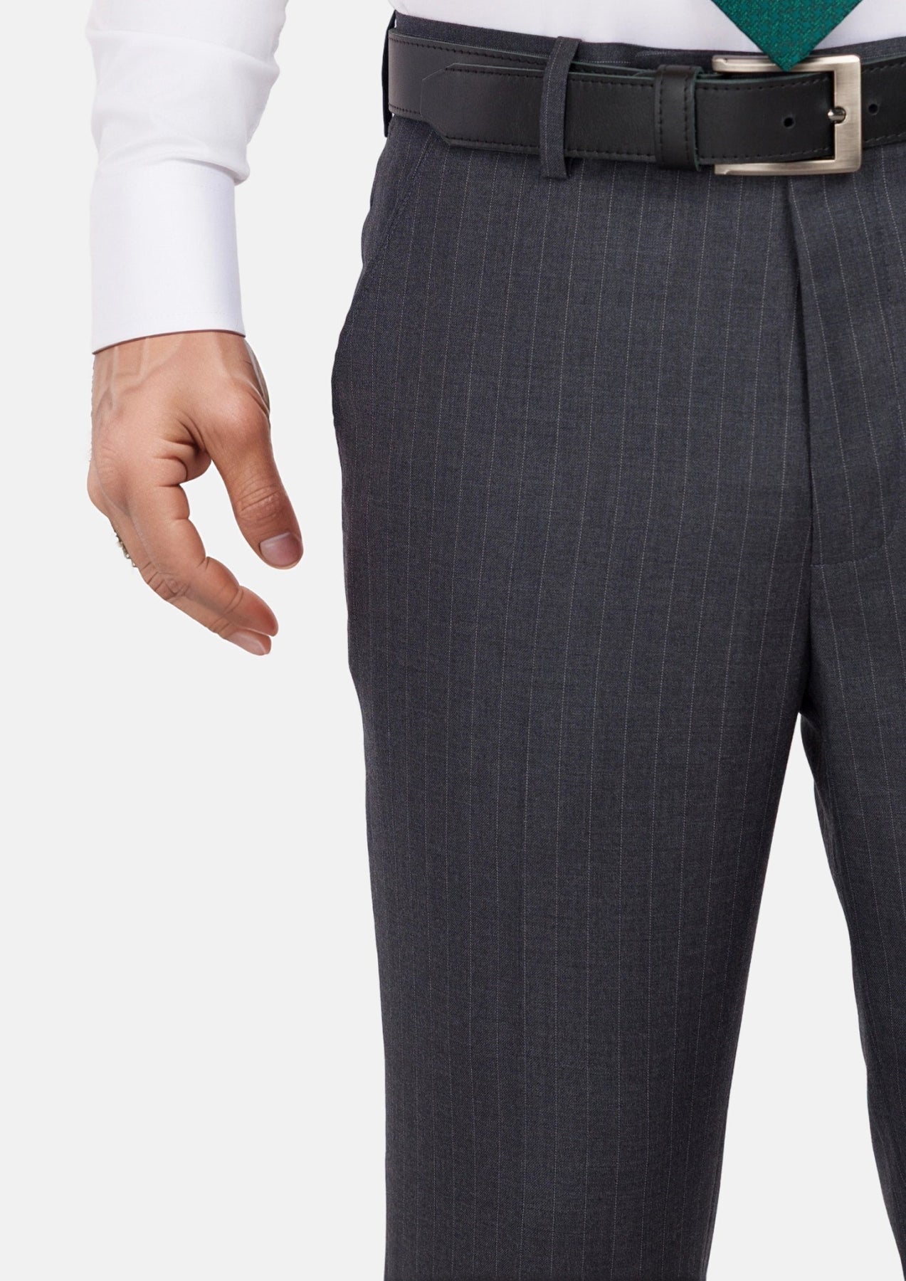 Charcoal Pinstripe Pants