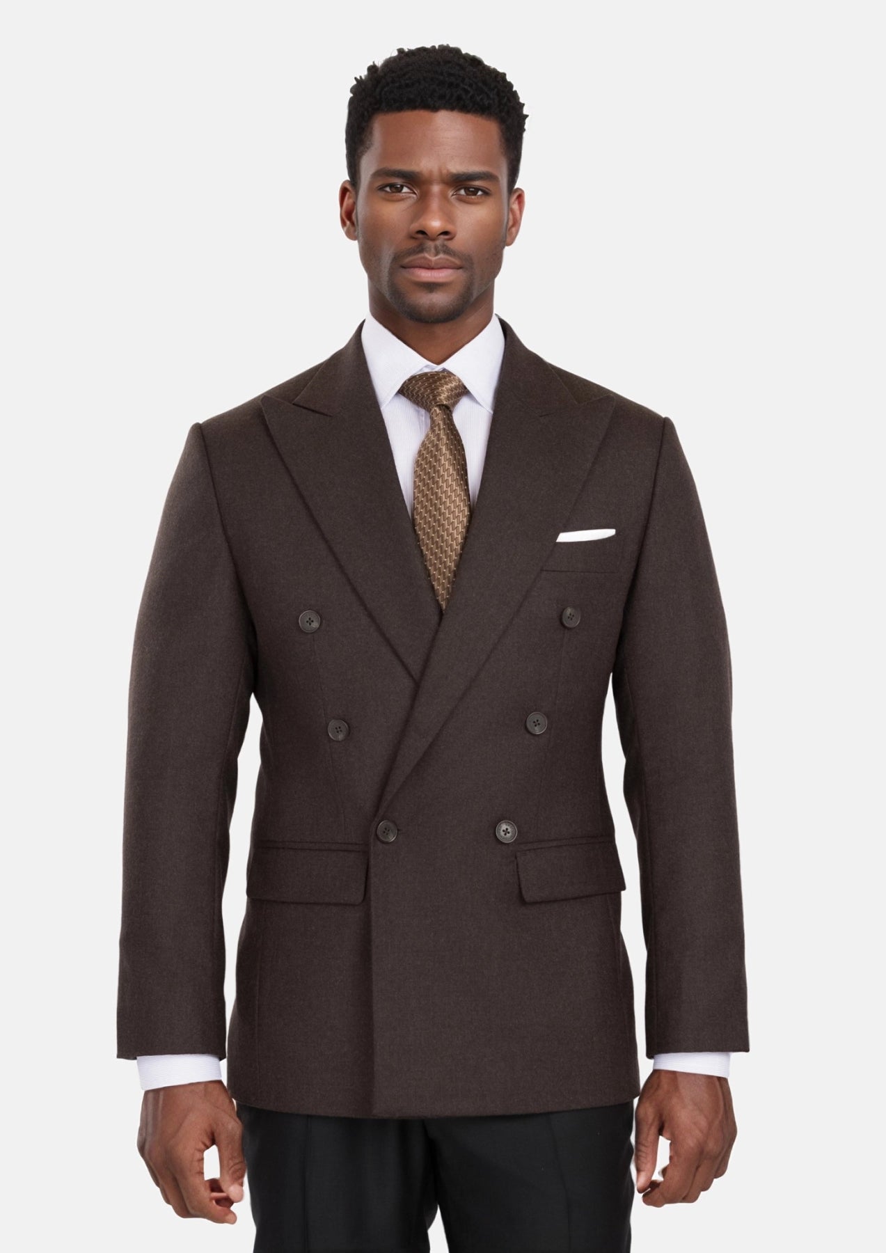 Chocolate Brown Flannel Rockafeller Jacket