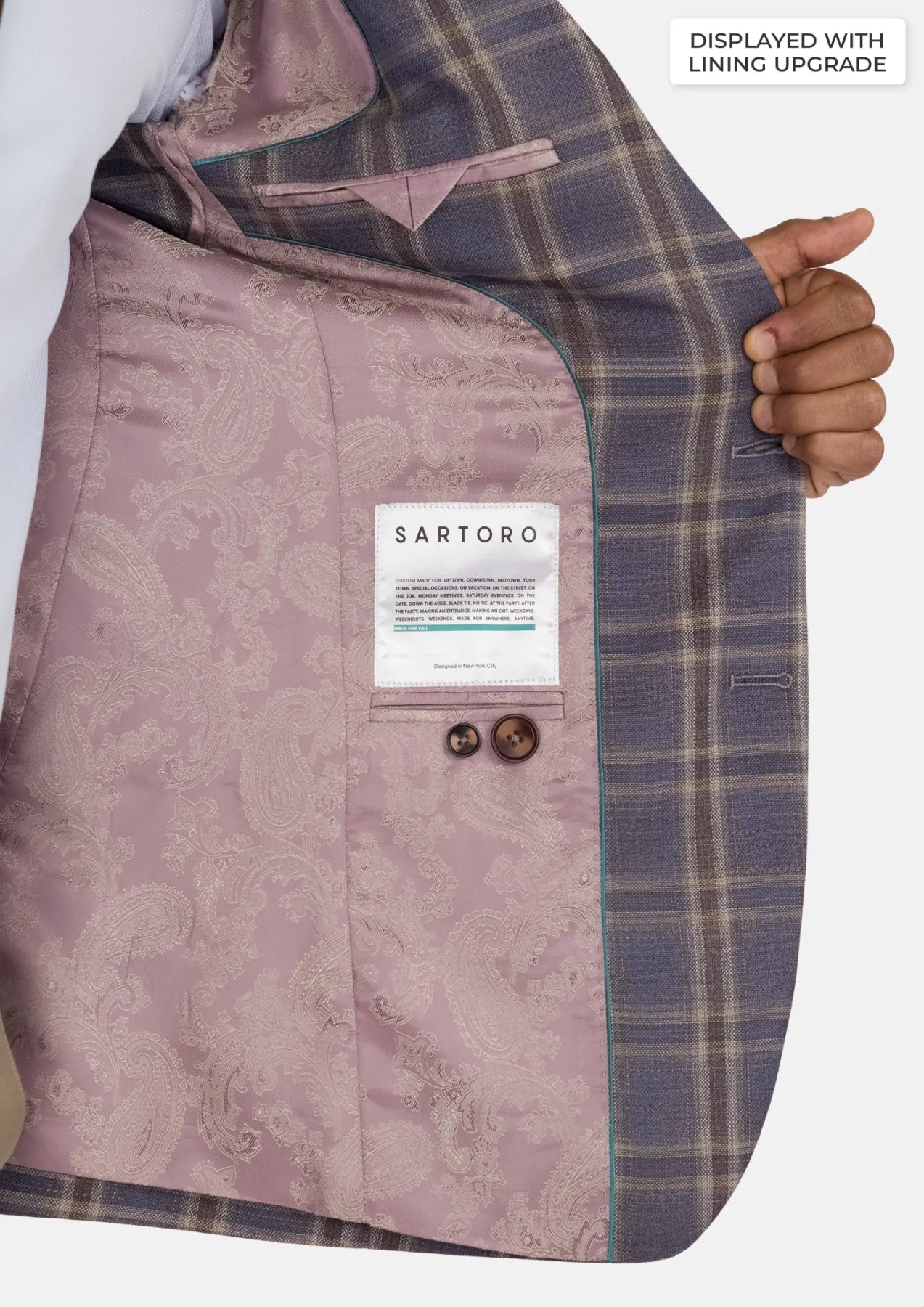 Cincinnati Lilac Checked Bamboo Jacket