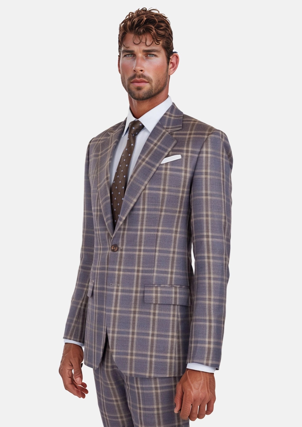 Cincinnati Lilac Checked Bamboo Suit