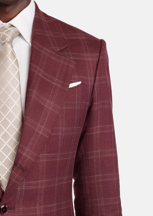 Claret Red Thompson Suit - SARTORO