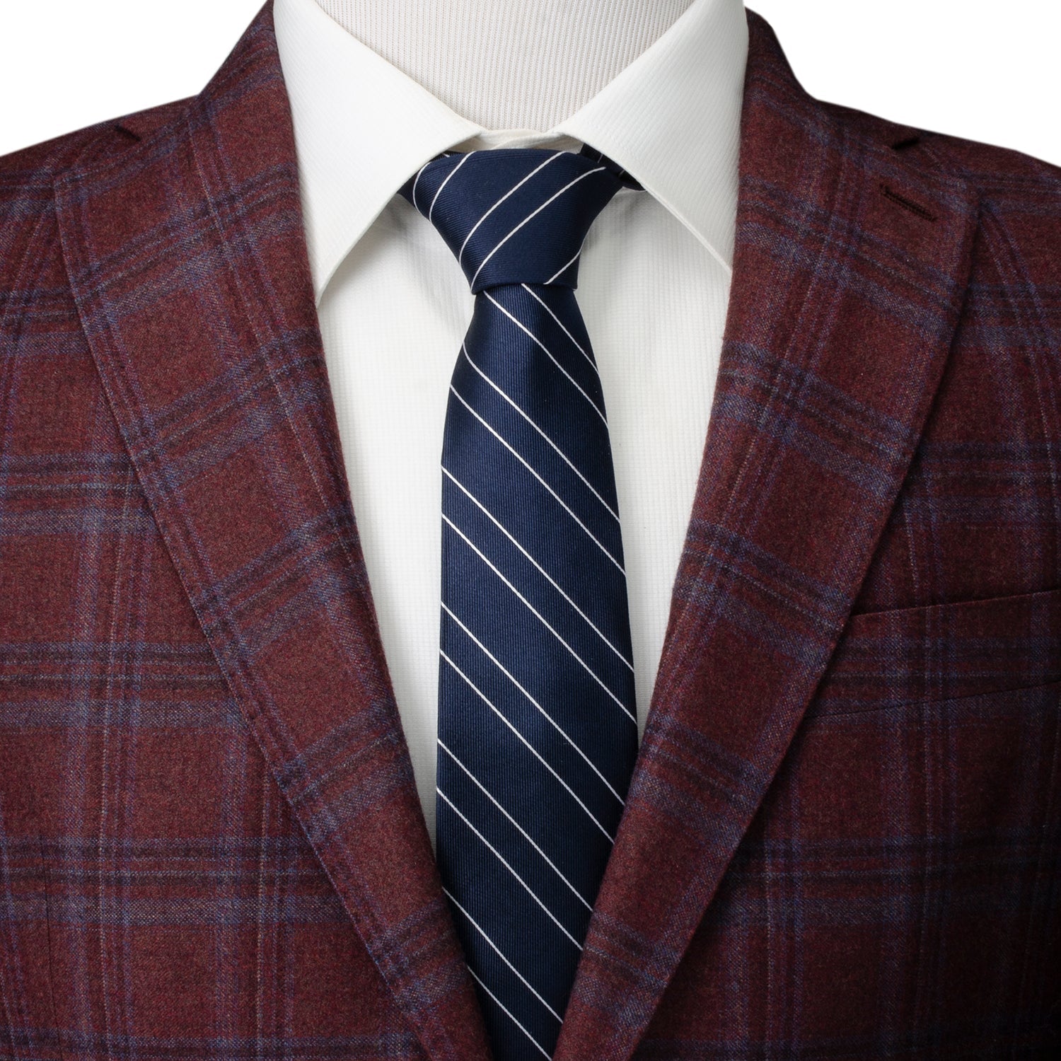Classic Navy Stripe Men's Tie - SARTORO895