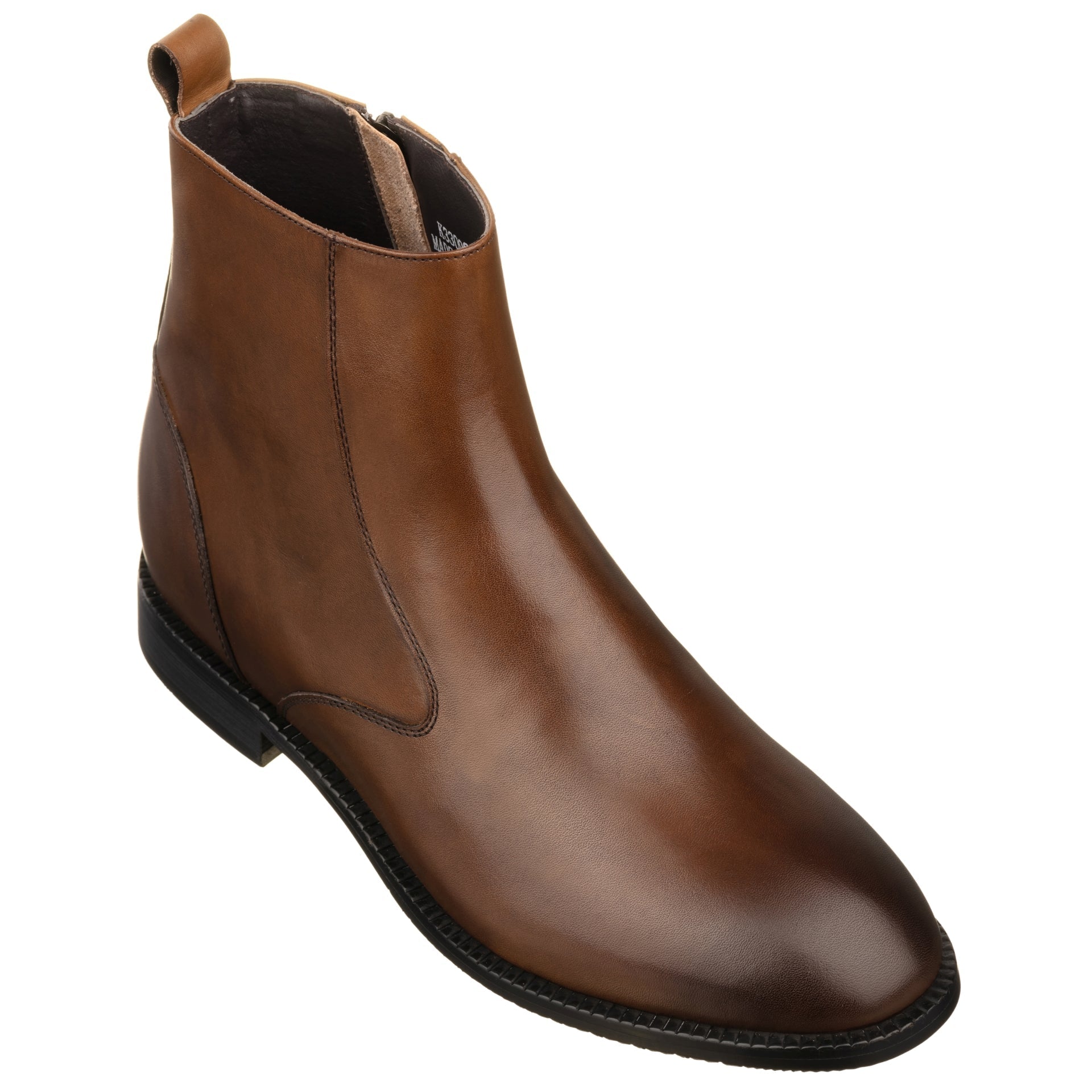 Coffee Brown Zipper Boot - 2973