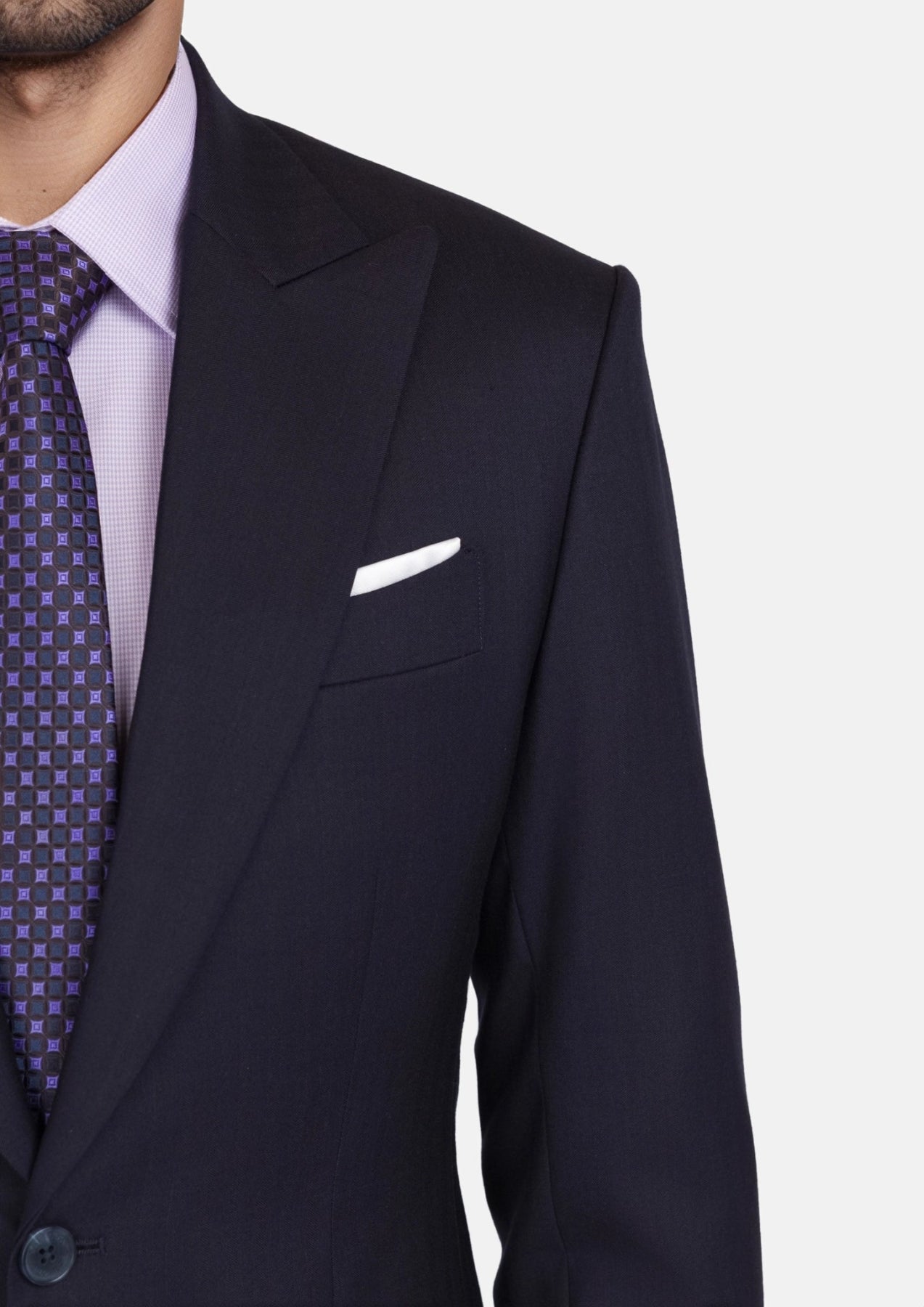 Deep Navy Herringbone Bryant Suit