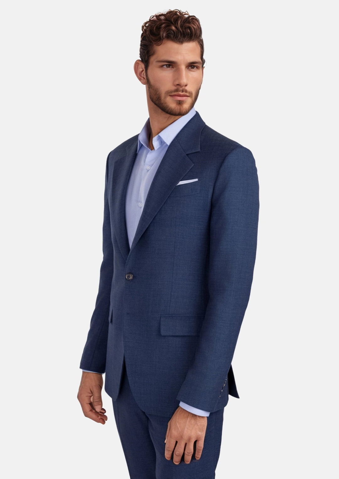 Delft Blue Bamboo Ellis Suit - SARTORO