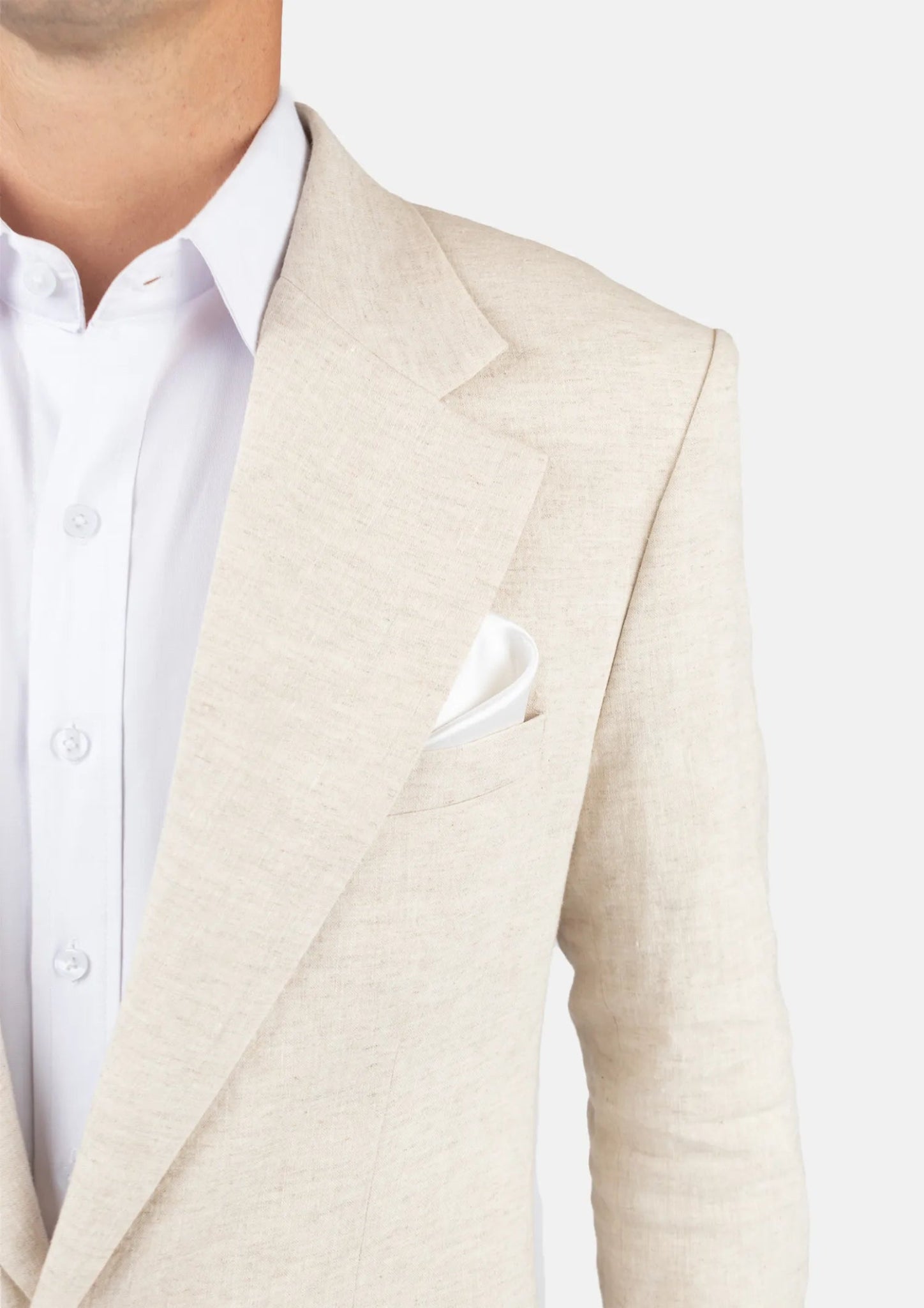 Eldridge Sand Linen Jacket - SARTORO640