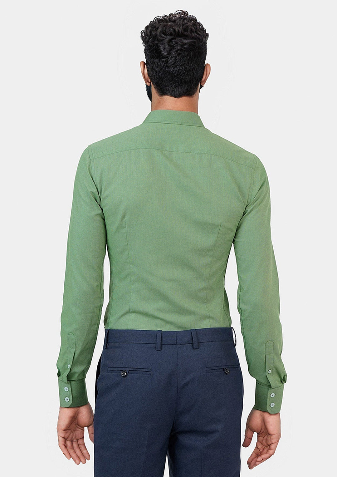 Forest Green Egyptian Cotton Broadcloth Shirt - SARTORO