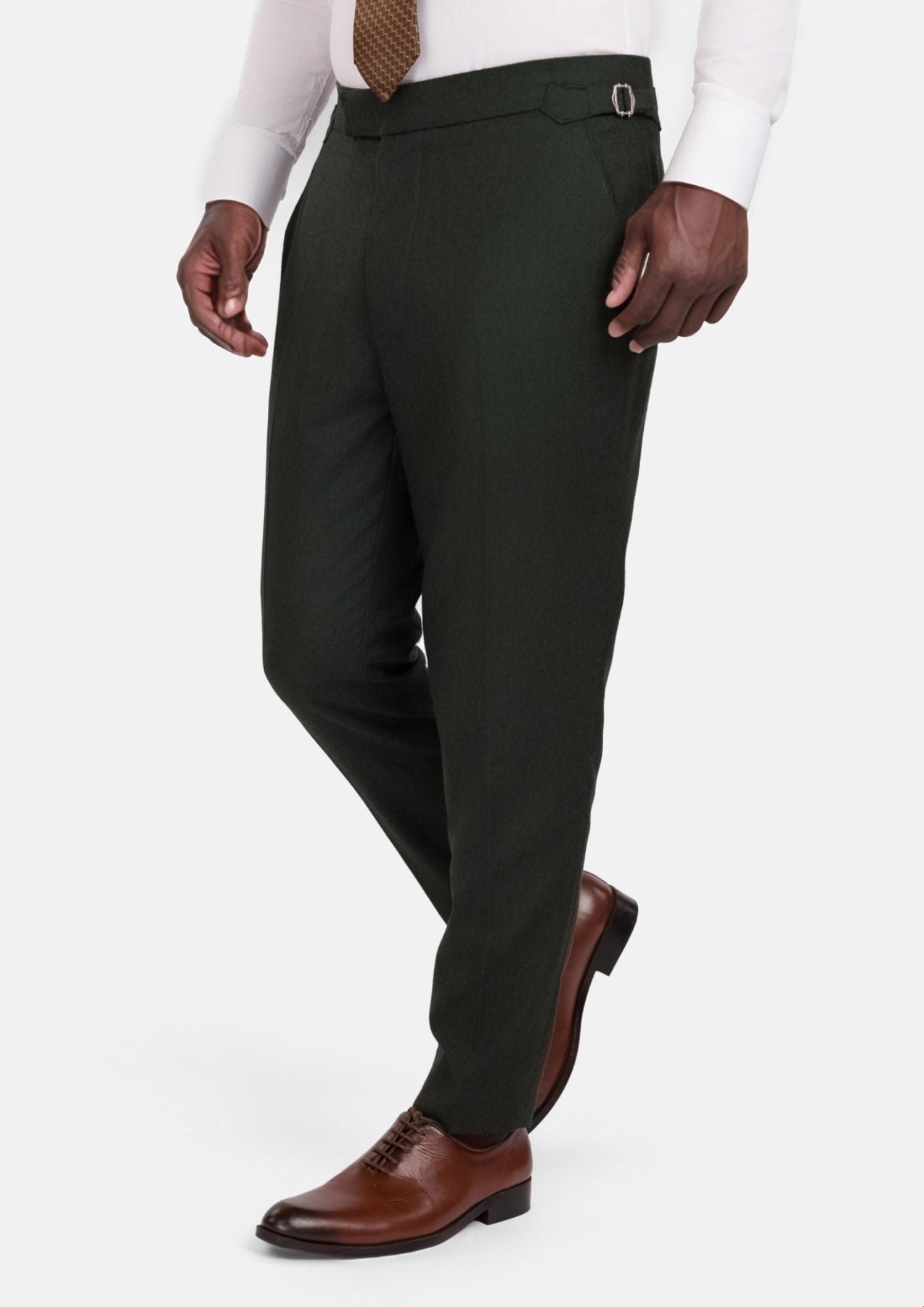 Forest Green Flannel Pants - SARTORO