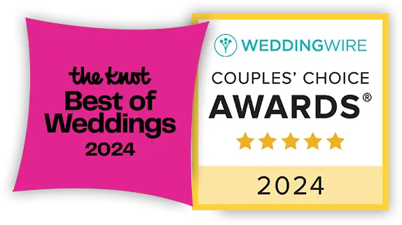 TheKnot and WeddingWire awards badges