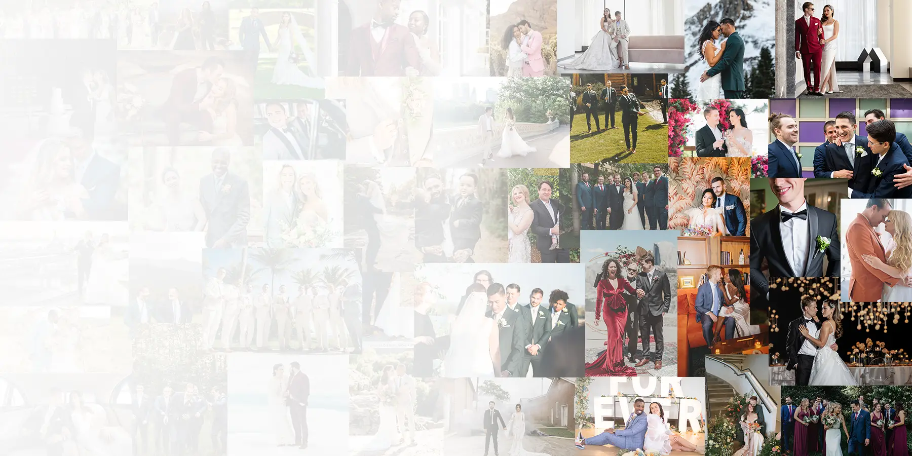 photo montage of dozens of weddings
