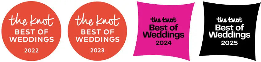 Best of Weddings 2022 - 2025 Awards Badges