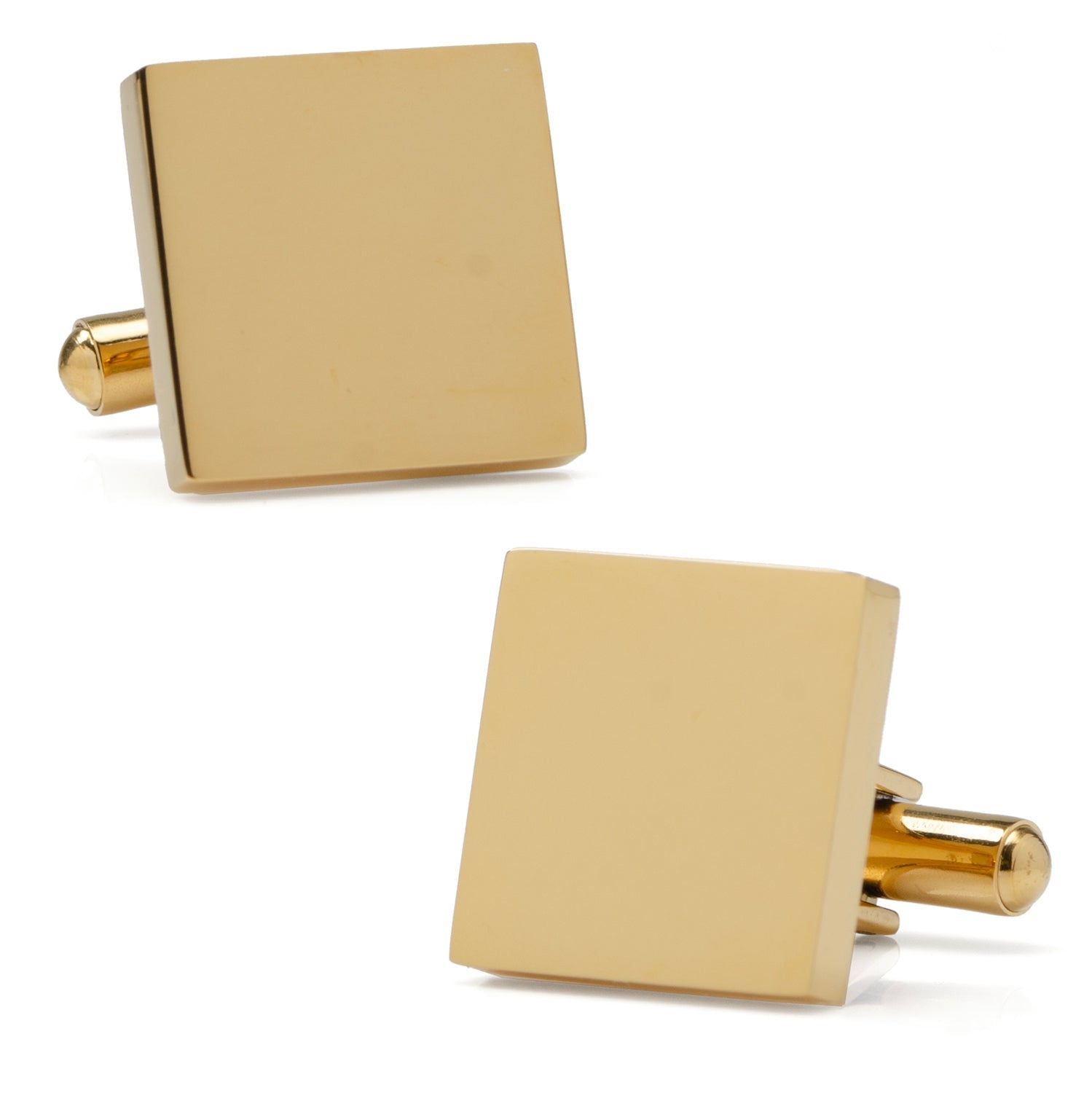 Gold Stainless Engravable Square Cufflinks780