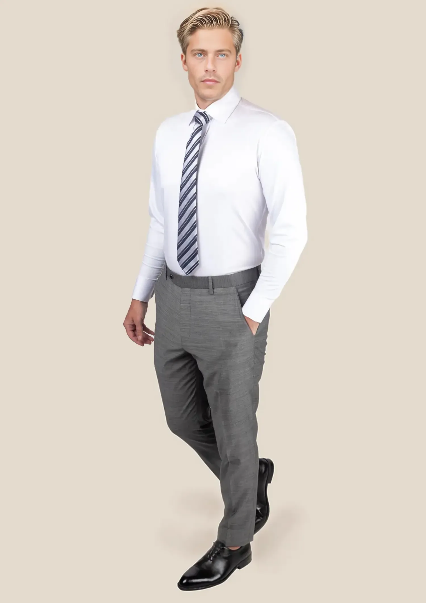 Granite Grey Birdseye Pants