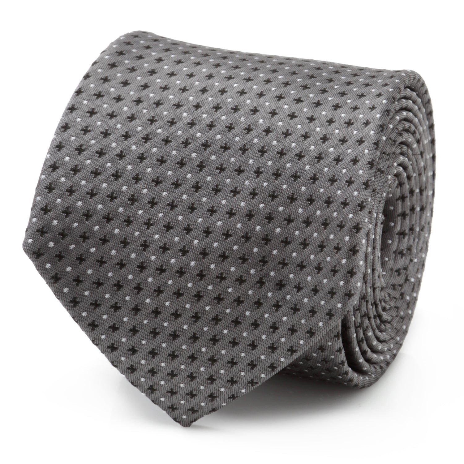 Gray Cross Dot-Men's Tie - SARTORO845