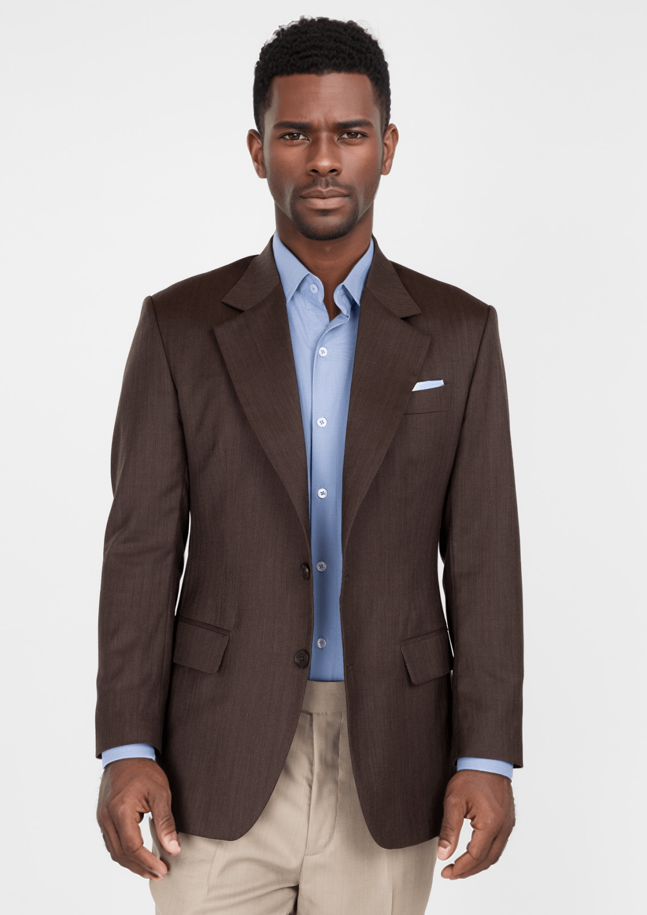 Men's Hickory Brown Herringbone Ellis Jacket | SARTORO Men's Hickory Brown Herringbone Ellis Jacket | SARTORO