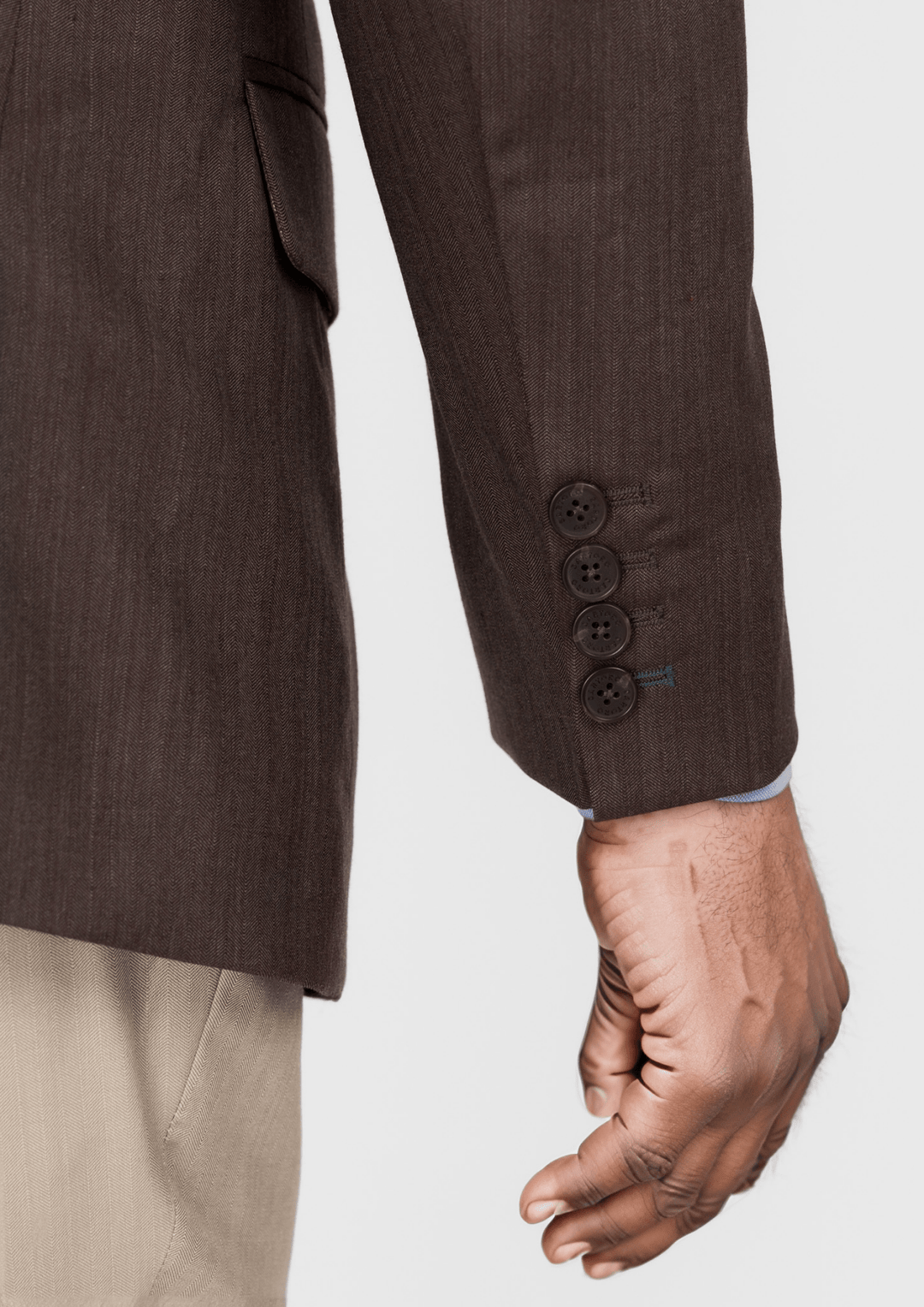 Hickory Brown Herringbone Ellis Jacket - SARTORO