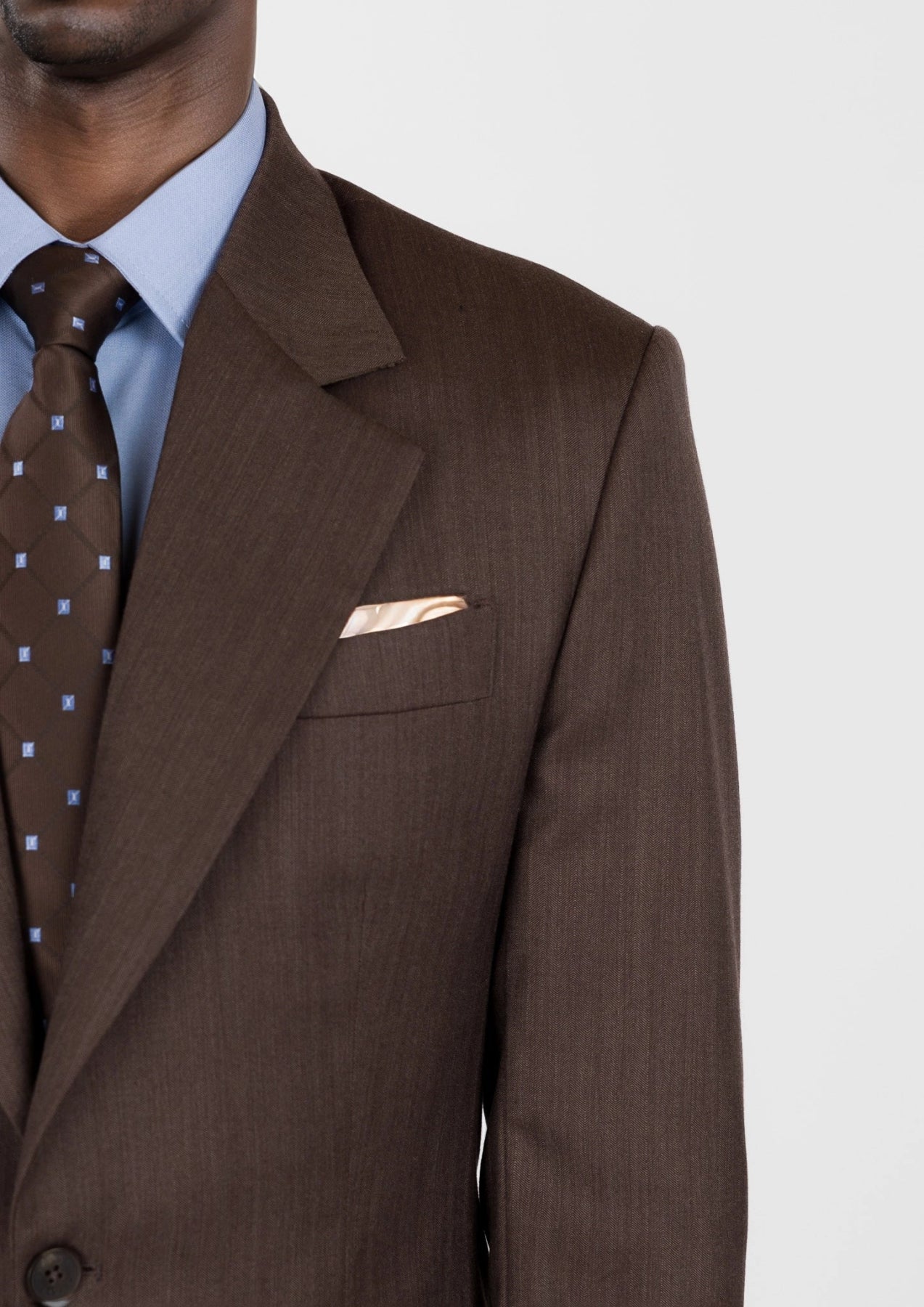 Hickory Brown Herringbone Ellis Suit
