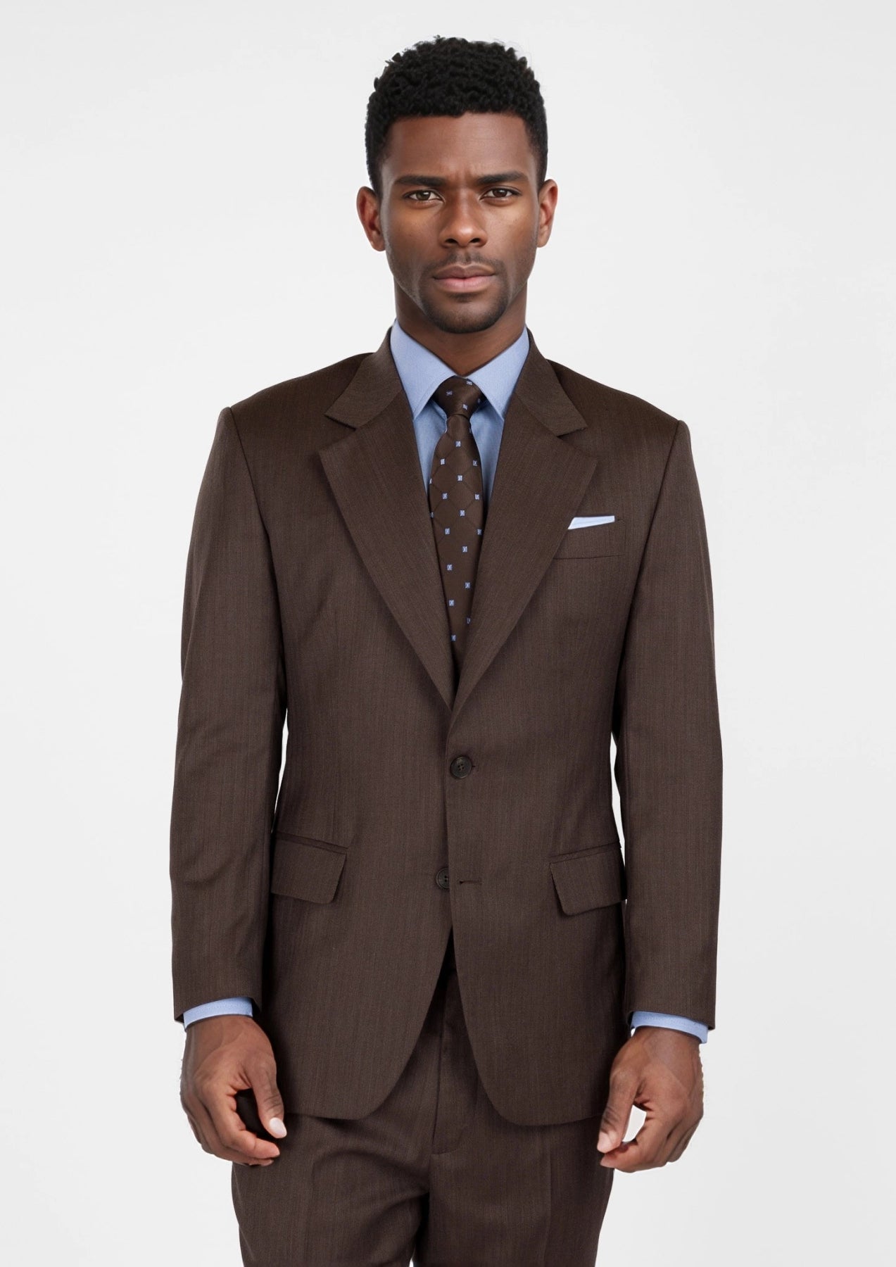Hickory Brown Herringbone Ellis Suit