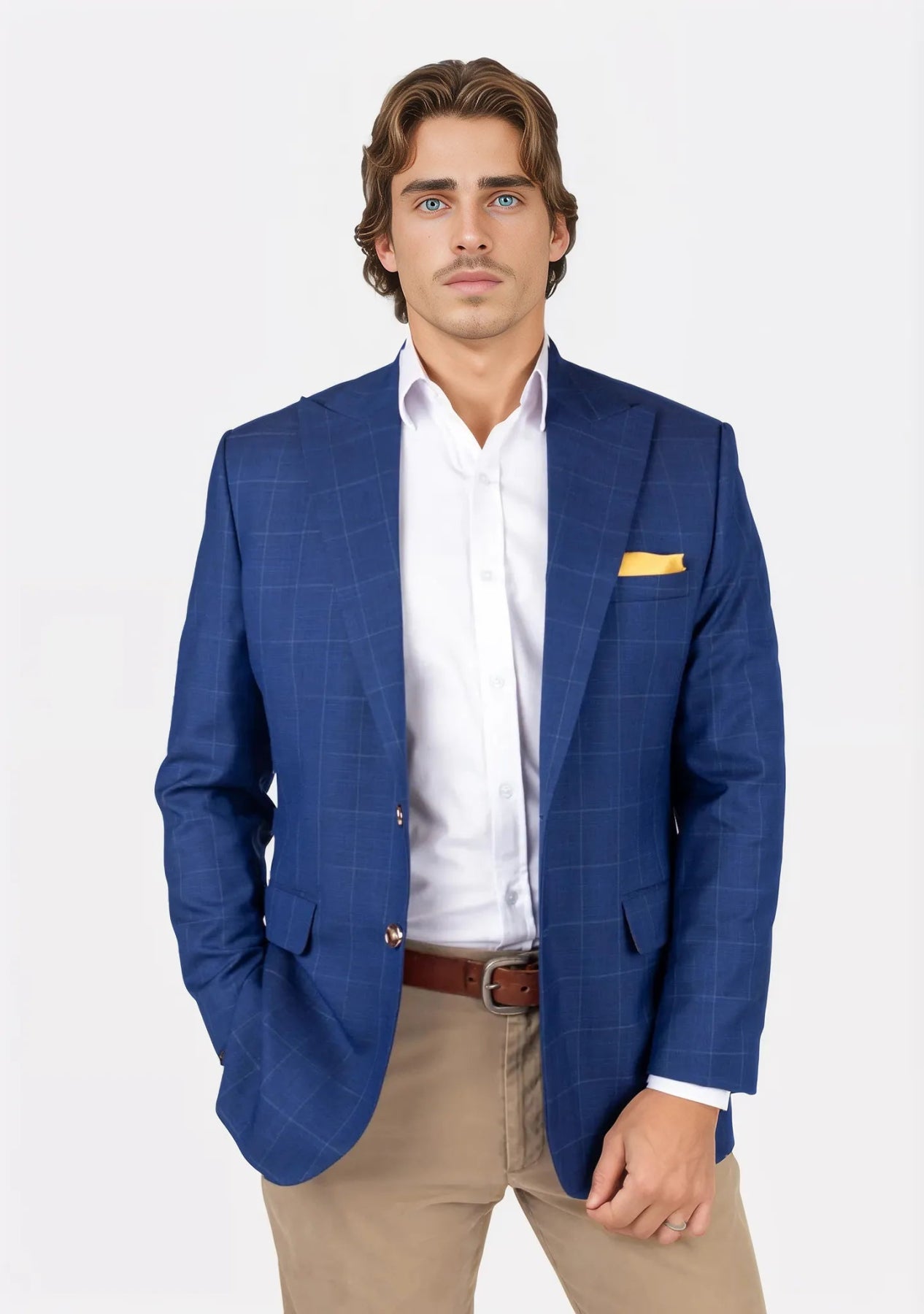 Hudson Empire Blue Windowpane Jacket - SARTORO107